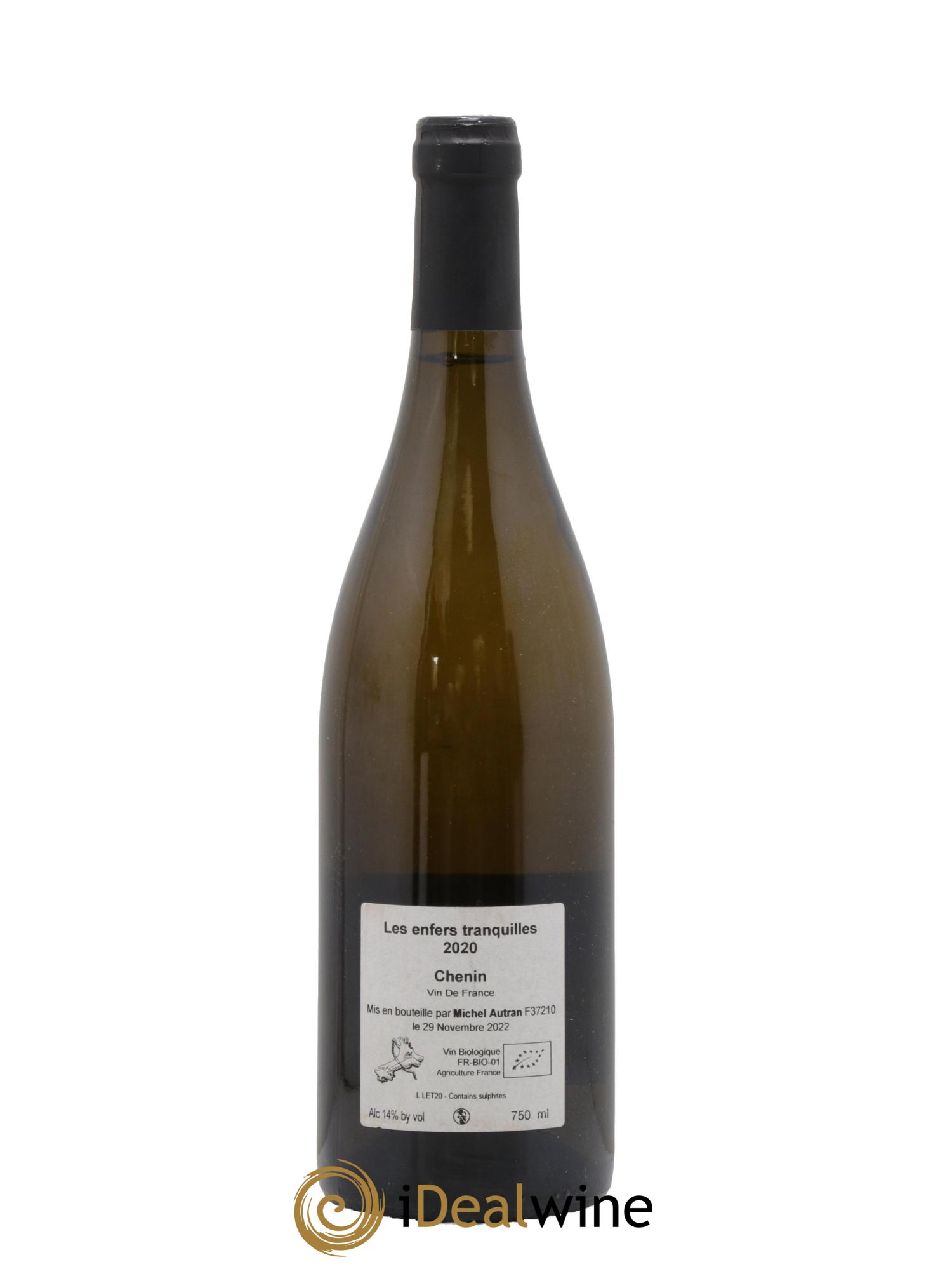 Vin de France Les Enfers Tranquilles Michel Autran 2020 - Lot of 1 bottle - 1