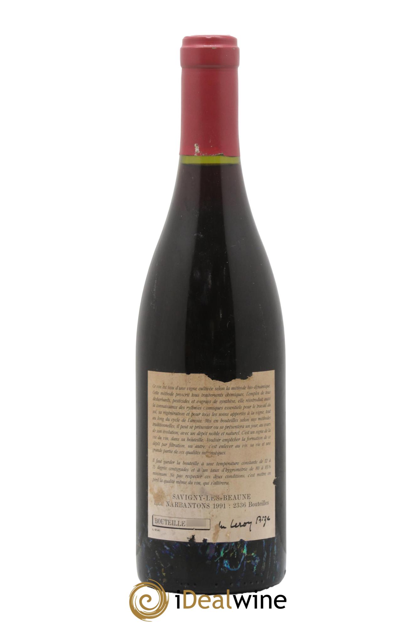 Savigny-lès-Beaune Les Narbantons Leroy (Domaine) 1991 - Lotto di 1 bottiglia - 1
