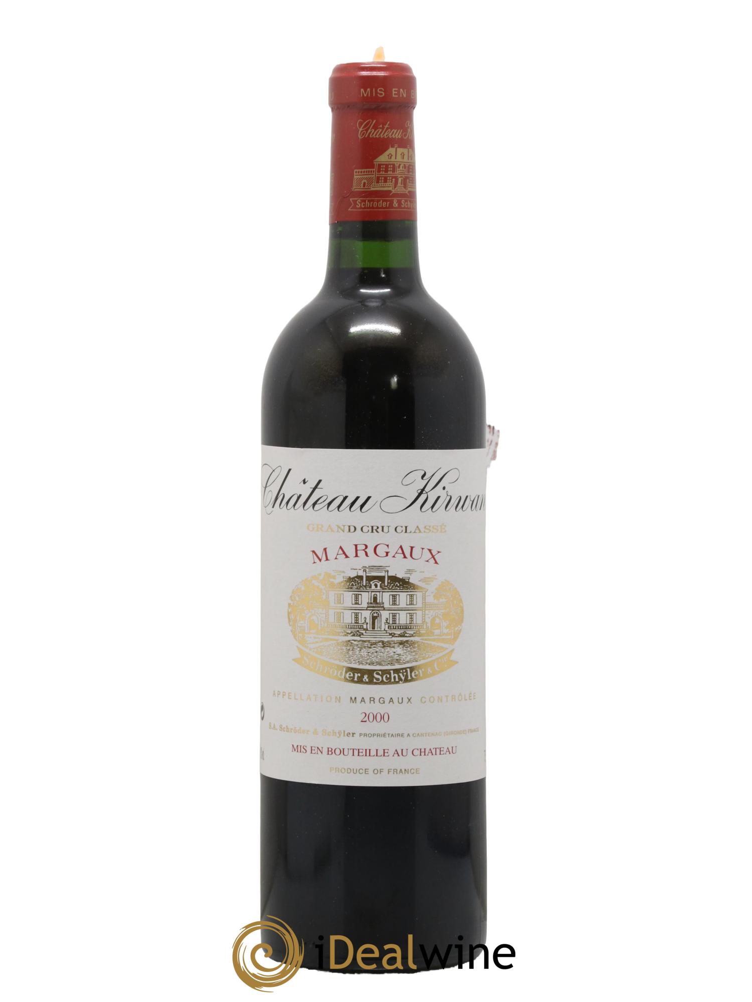 Château Kirwan 3ème Grand Cru Classé 2000 - Lot de 1 bouteille - 0