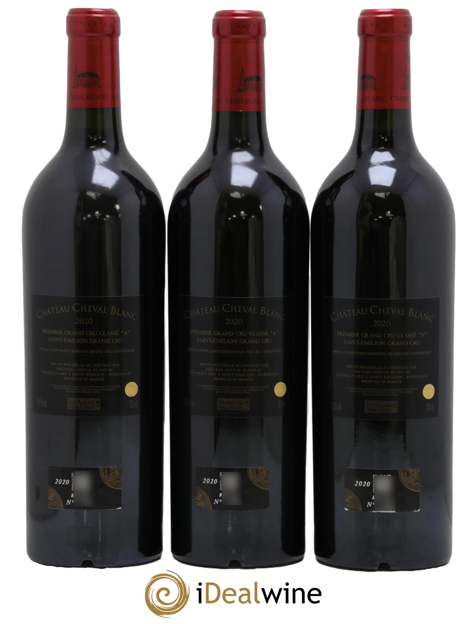 Château Cheval Blanc 1er Grand Cru Classé A 2020 - Lot de 3 bouteilles - 1