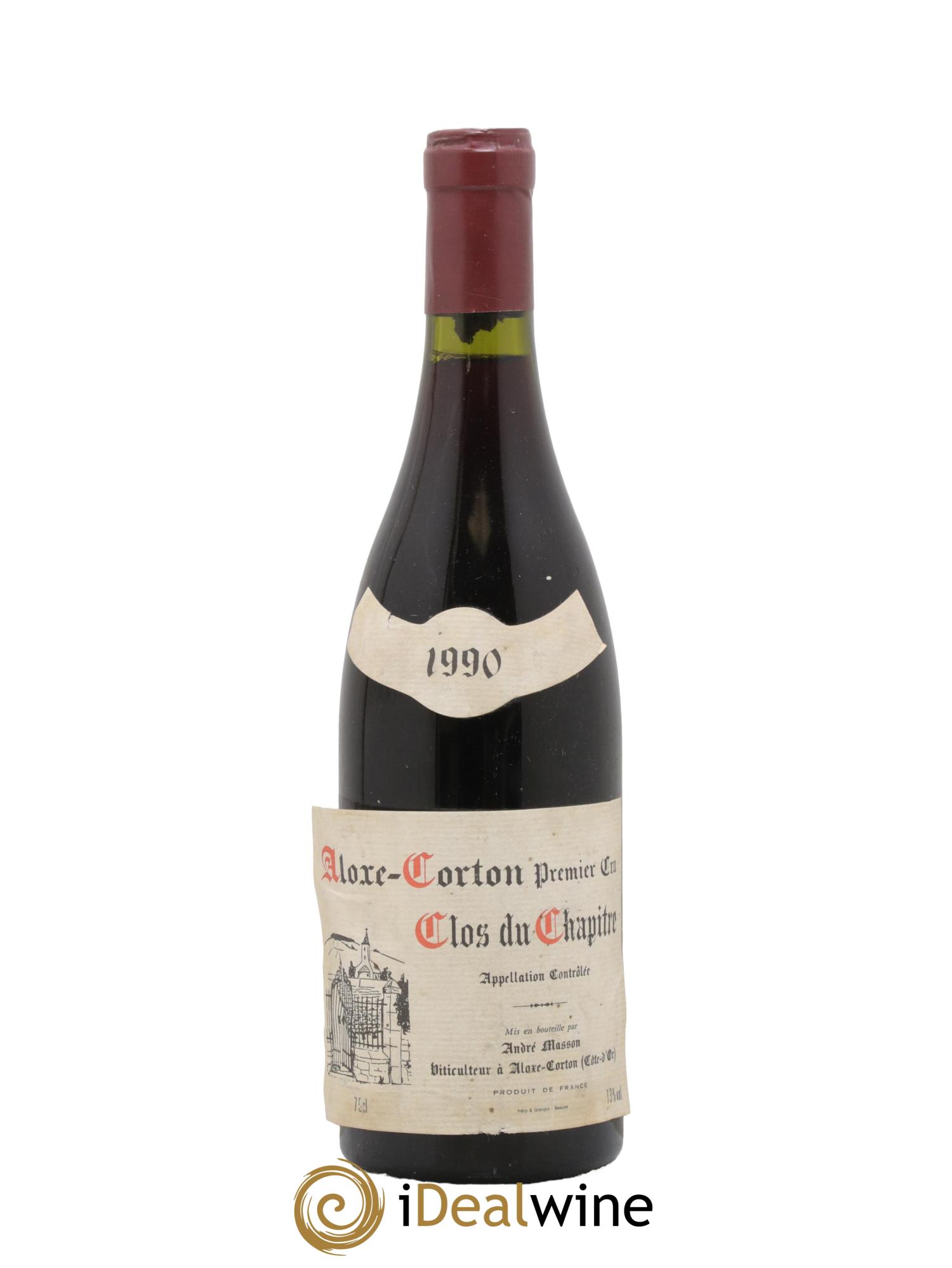Aloxe-Corton 1er Cru Clos Du Chapitre André Masson 1990 - Lot de 1 bouteille - 0