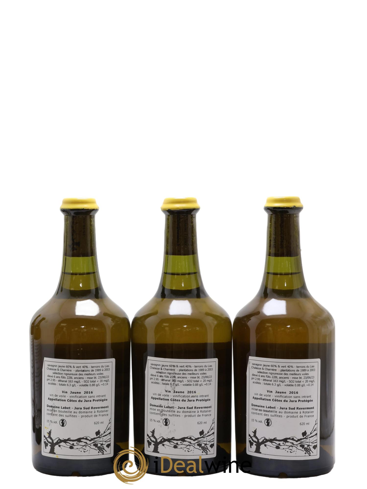 Côtes du Jura Vin Jaune Romain - Julien - Charline Labet 2016 - Lot de 3 clavelins - 1