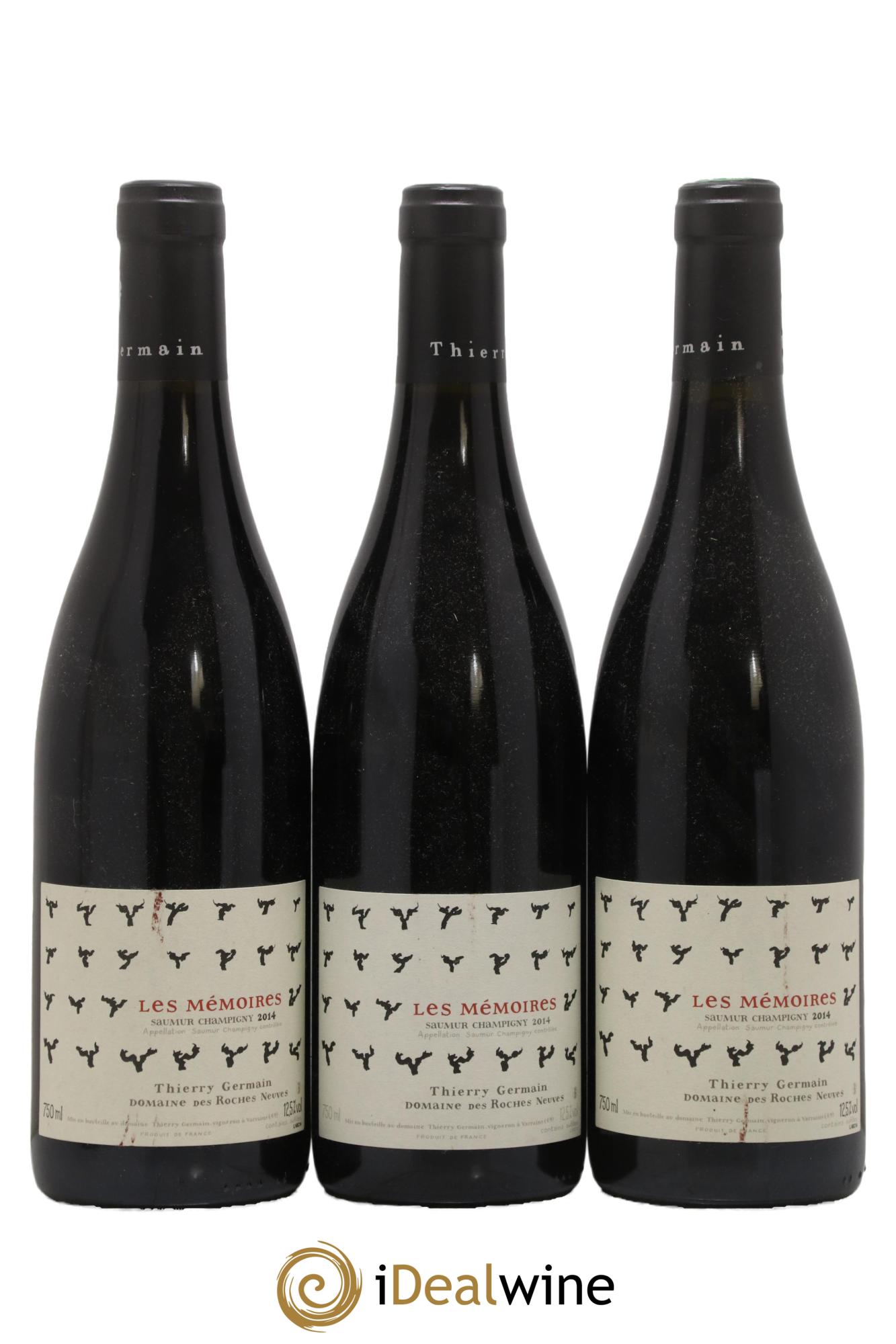 Saumur-Champigny Les Mémoires Domaine des Roches Neuves - Thierry Germain 2014 - Lot de 3 bouteilles - 0