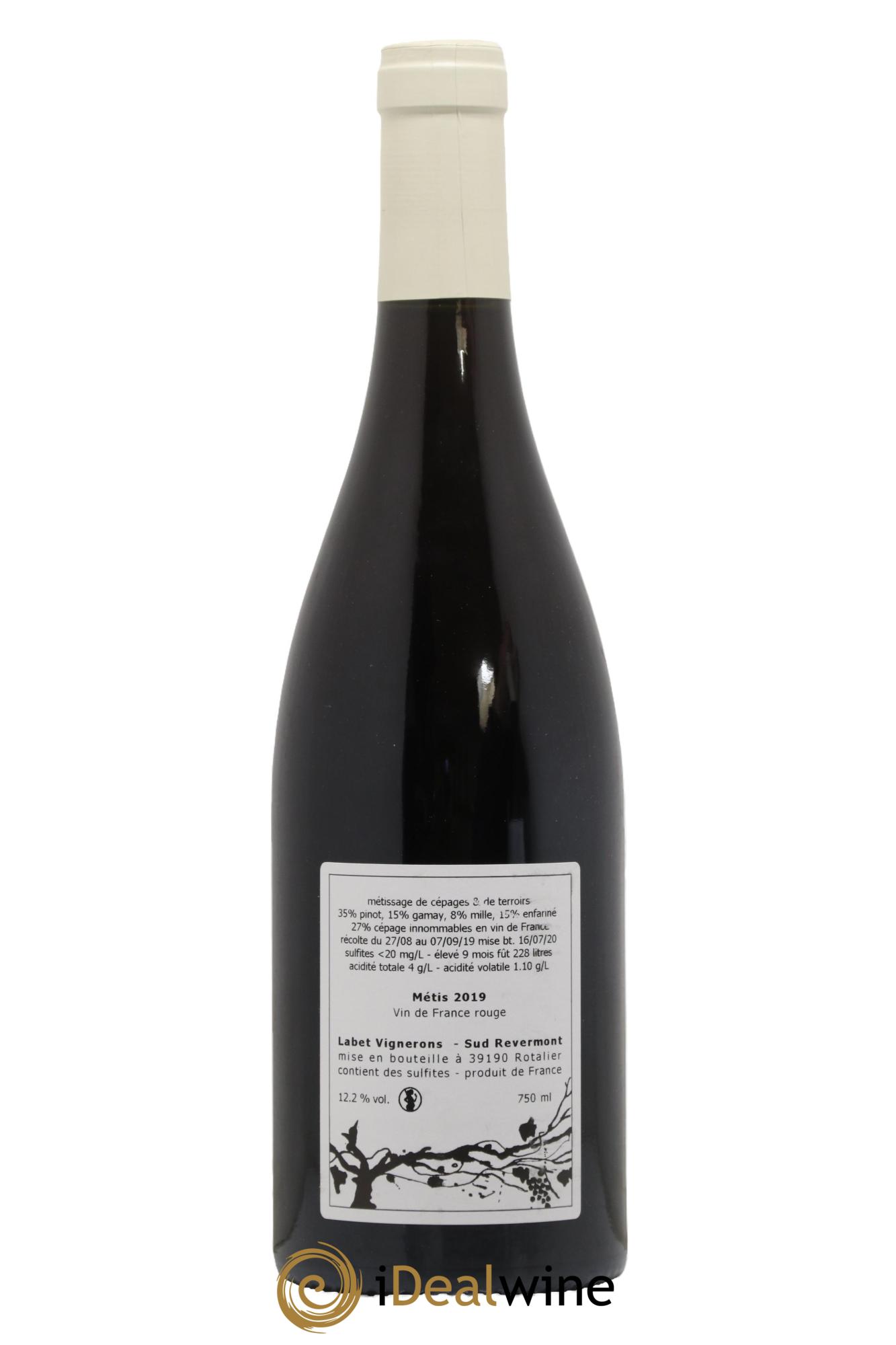 Vin de France Métis Romain - Julien - Charline Labet 2019 - Lot de 1 bouteille - 1