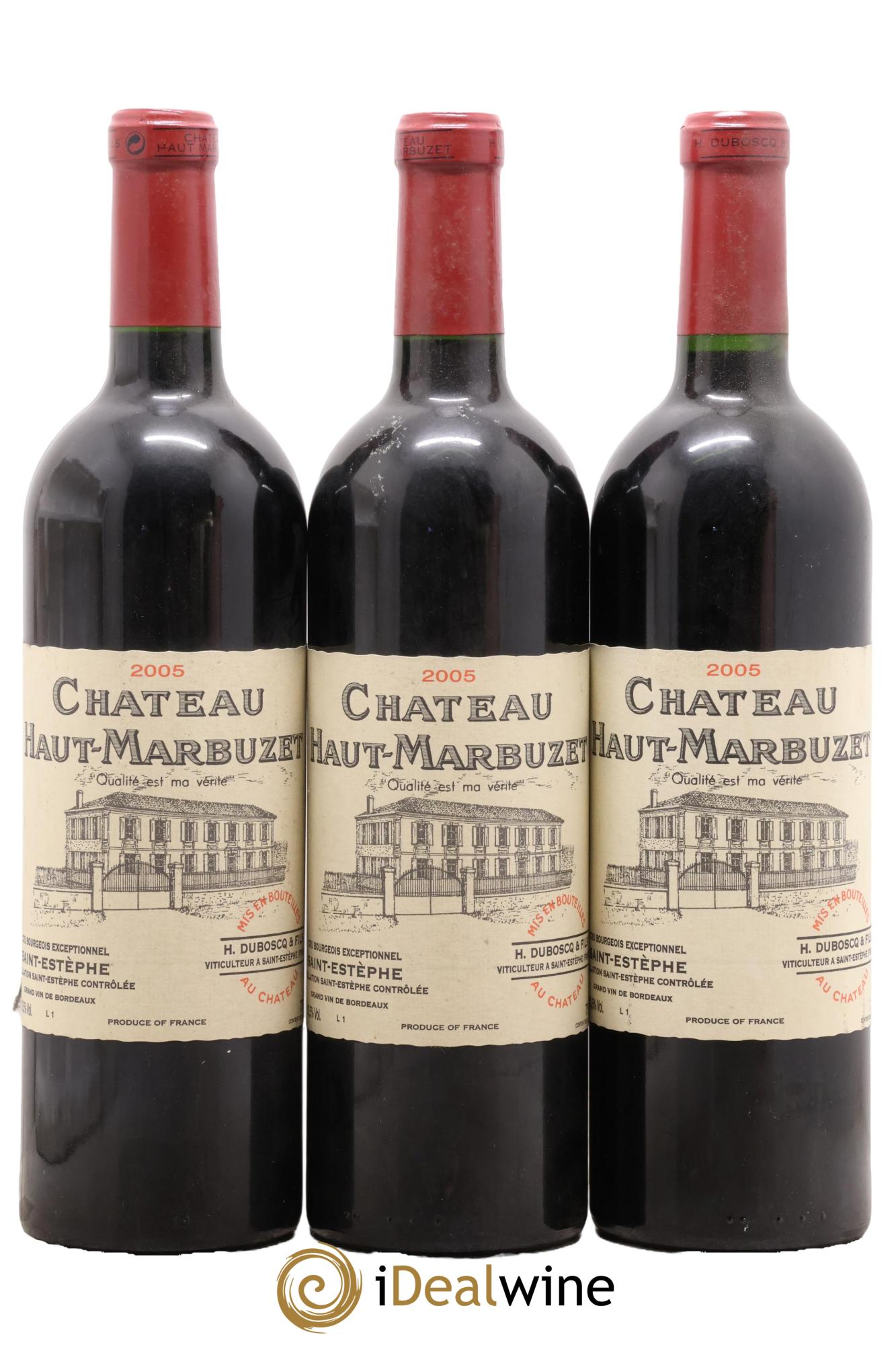 Château Haut Marbuzet 2005 - Lot de 3 bouteilles - 0