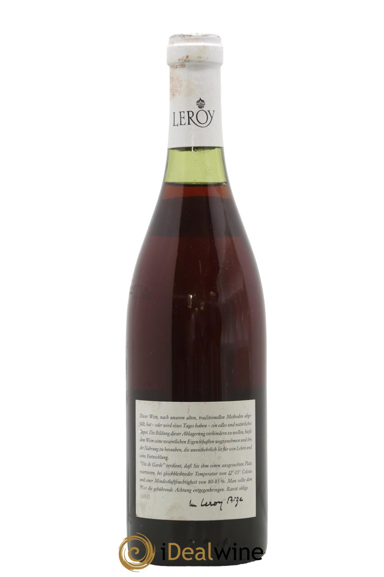 Vosne-Romanée Leroy SA 1969 - Lotto di 1 bottiglia - 1