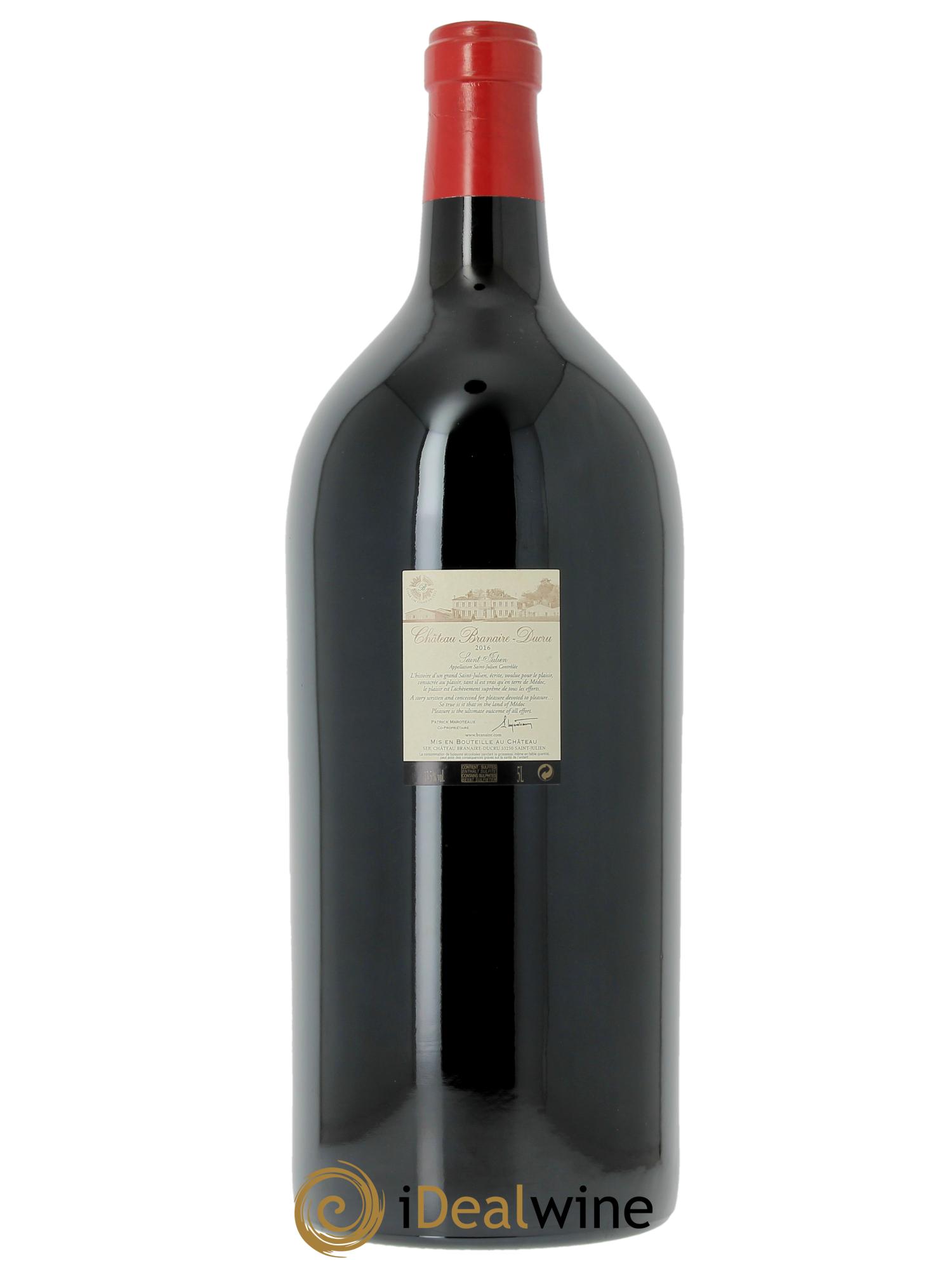 Château Branaire Ducru 4ème Grand Cru Classé 2016 - Lot of 1 Jeroboam - 2