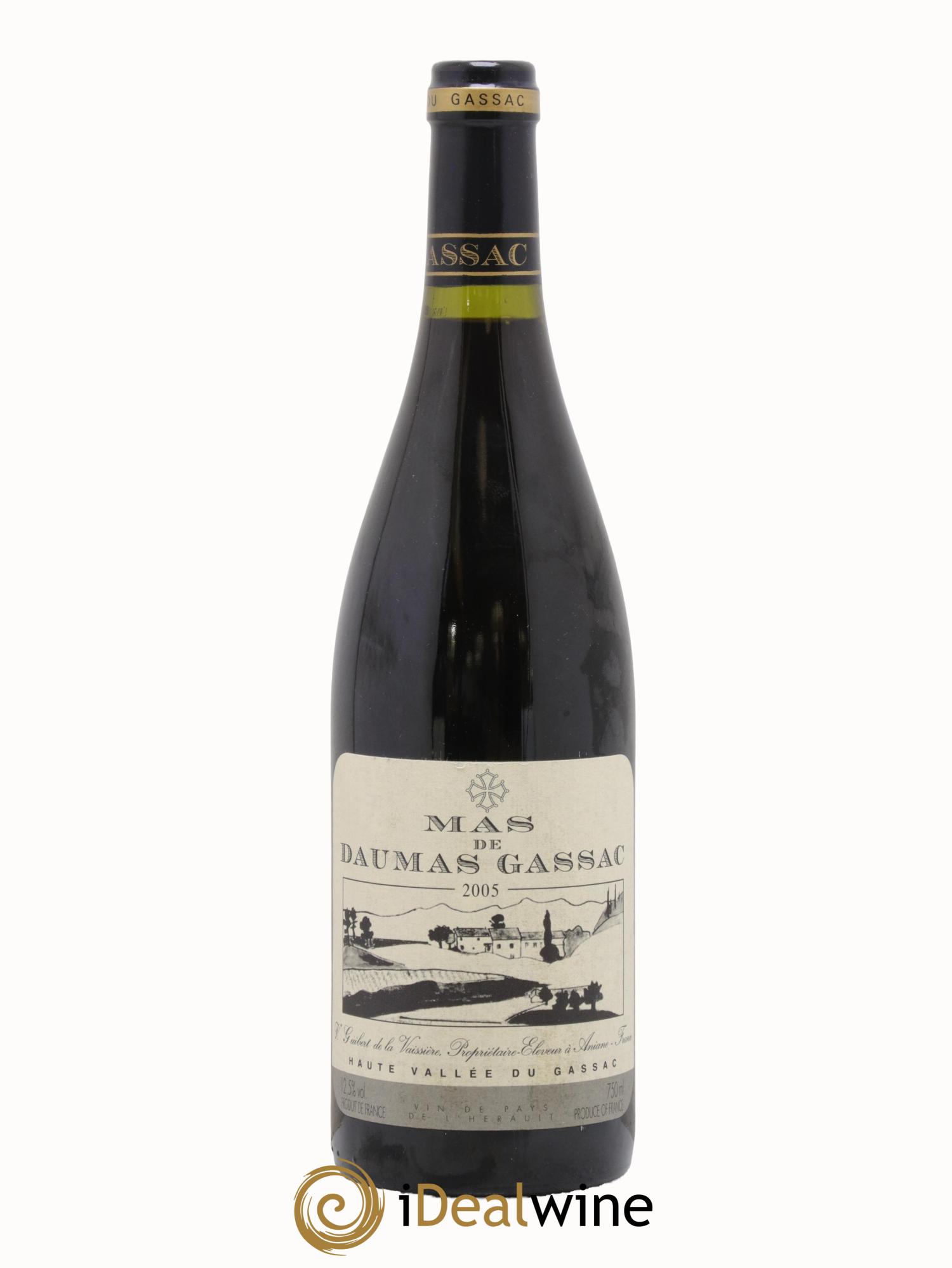 IGP St Guilhem-le-Désert - Cité d'Aniane Mas Daumas Gassac Famille Guibert de La Vaissière 2005 - Lot of 1 bottle - 0