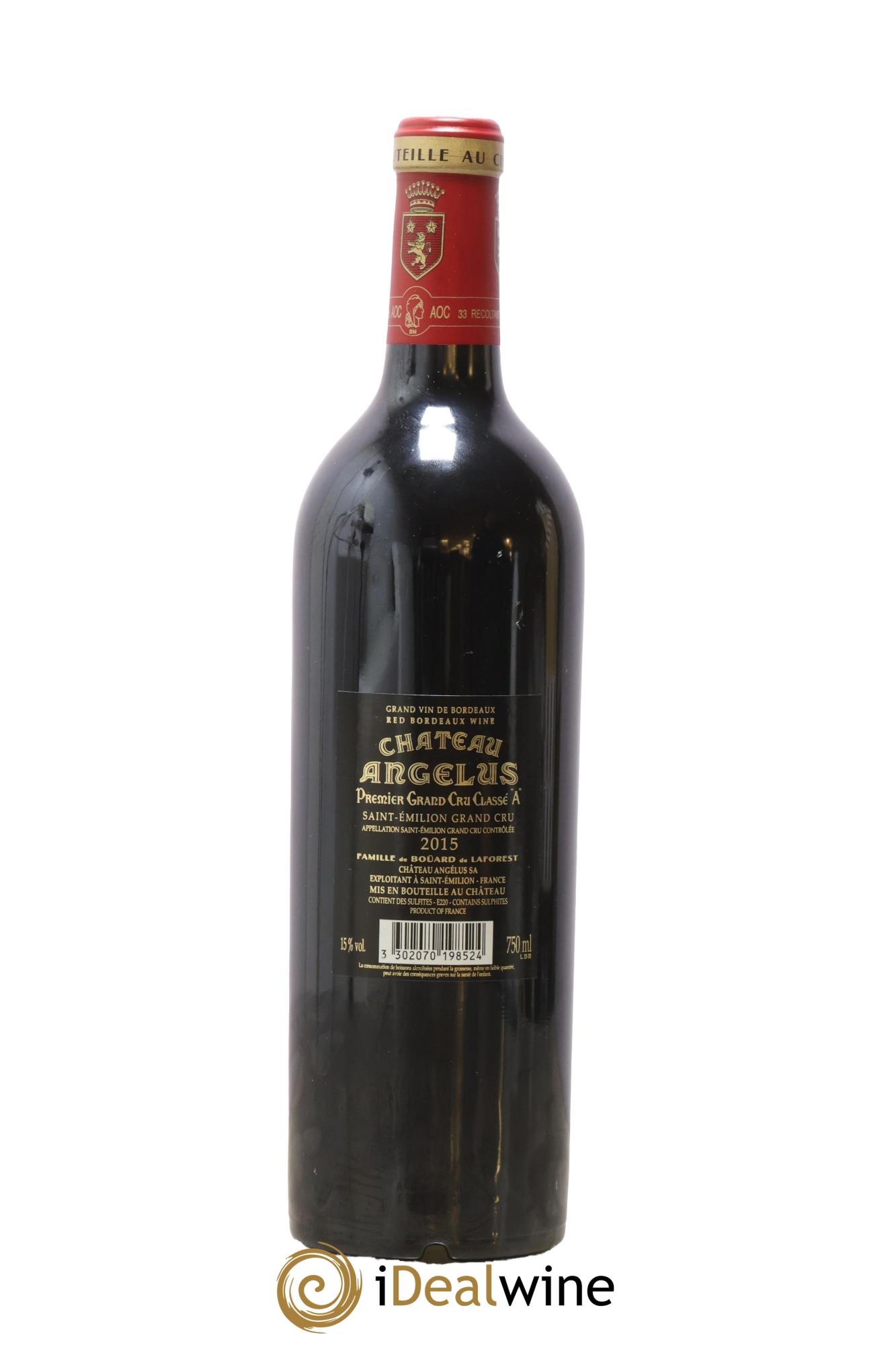 Château Angélus 1er Grand Cru Classé A 2015 - Lotto di 1 bottiglia - 1