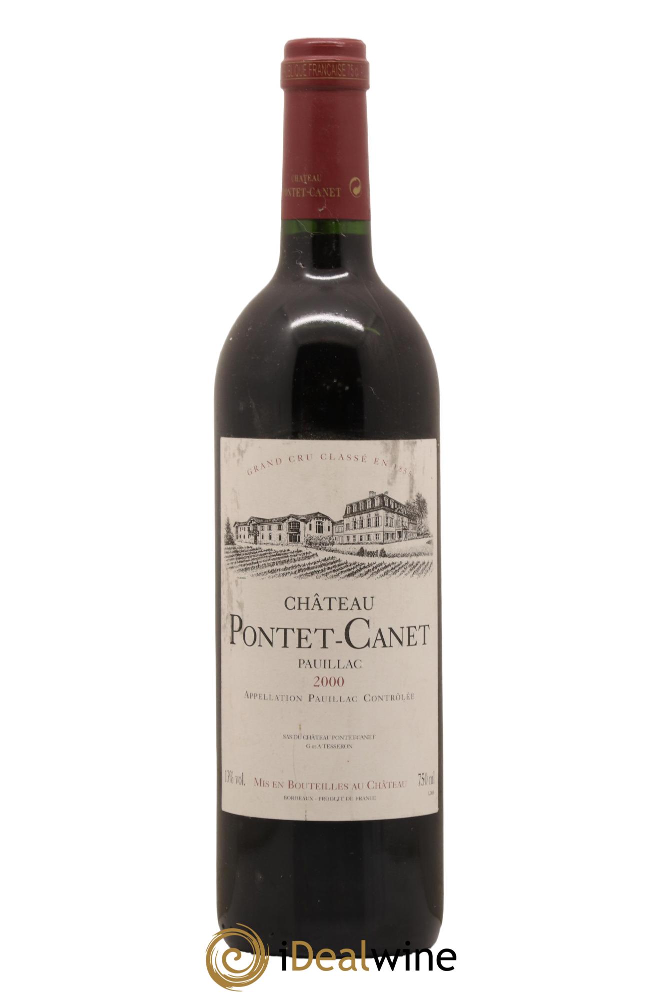 Château Pontet Canet 5ème Grand Cru Classé 2000 - Lot de 1 bouteille - 0