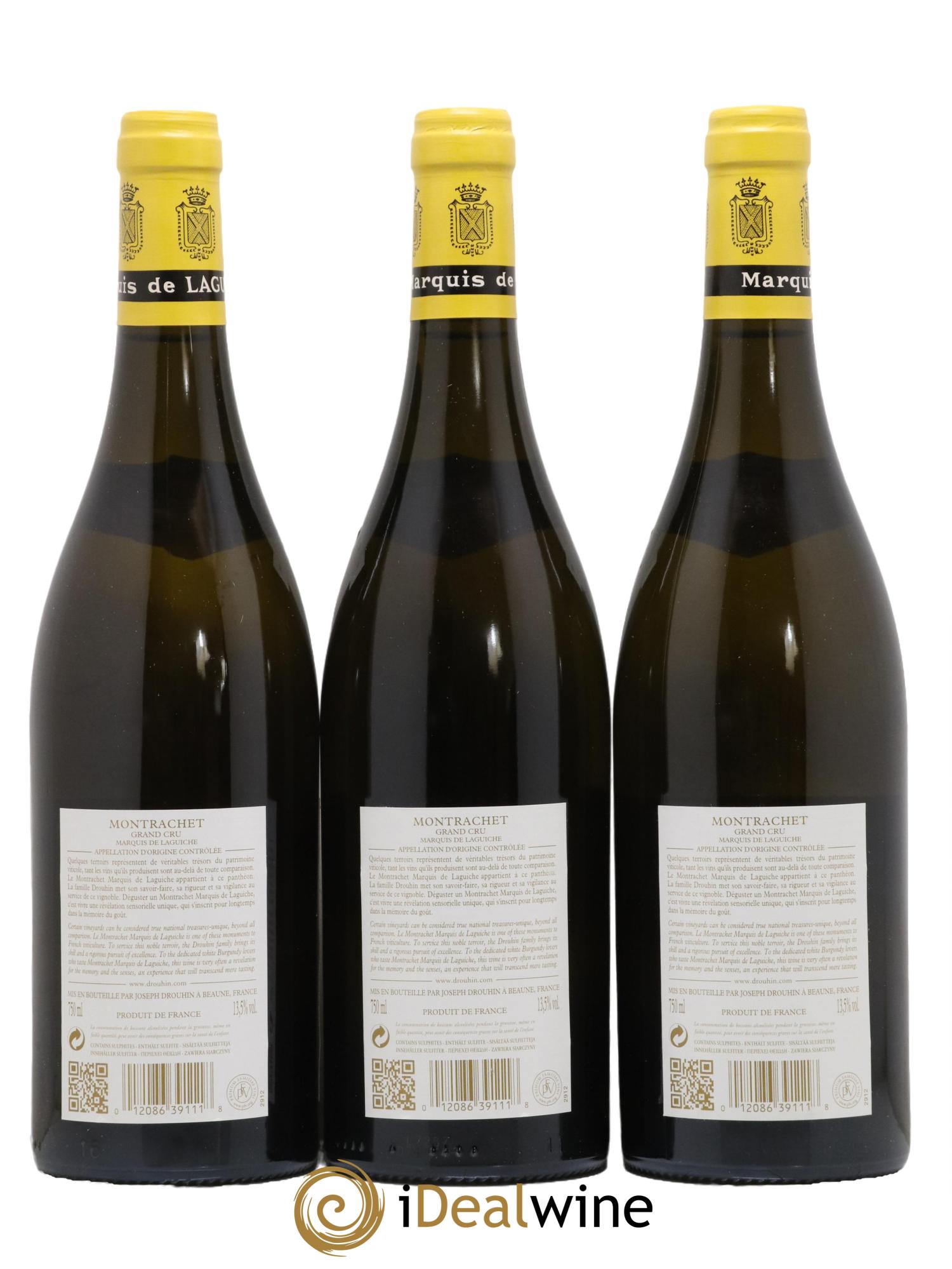 Montrachet Grand Cru Marquis de Laguiche Joseph Drouhin 2016 - Lot de 3 bouteilles - 1