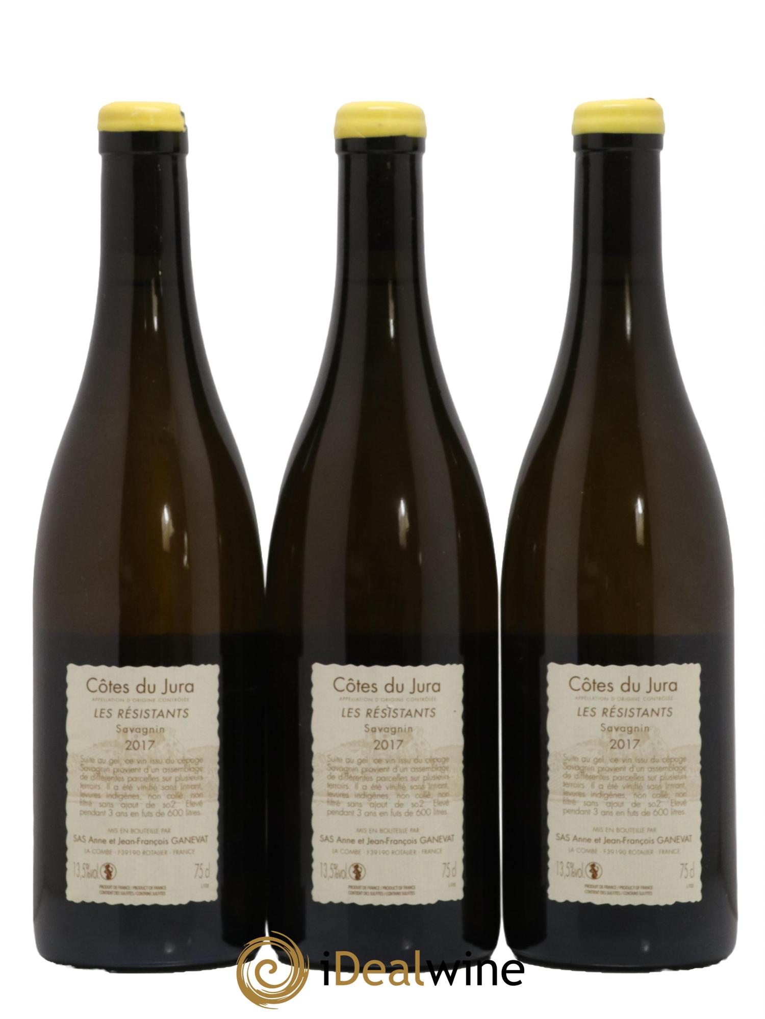 Côtes du Jura Les Résistants Anne et Jean François Ganevat 2017 - Lot de 3 bouteilles - 1