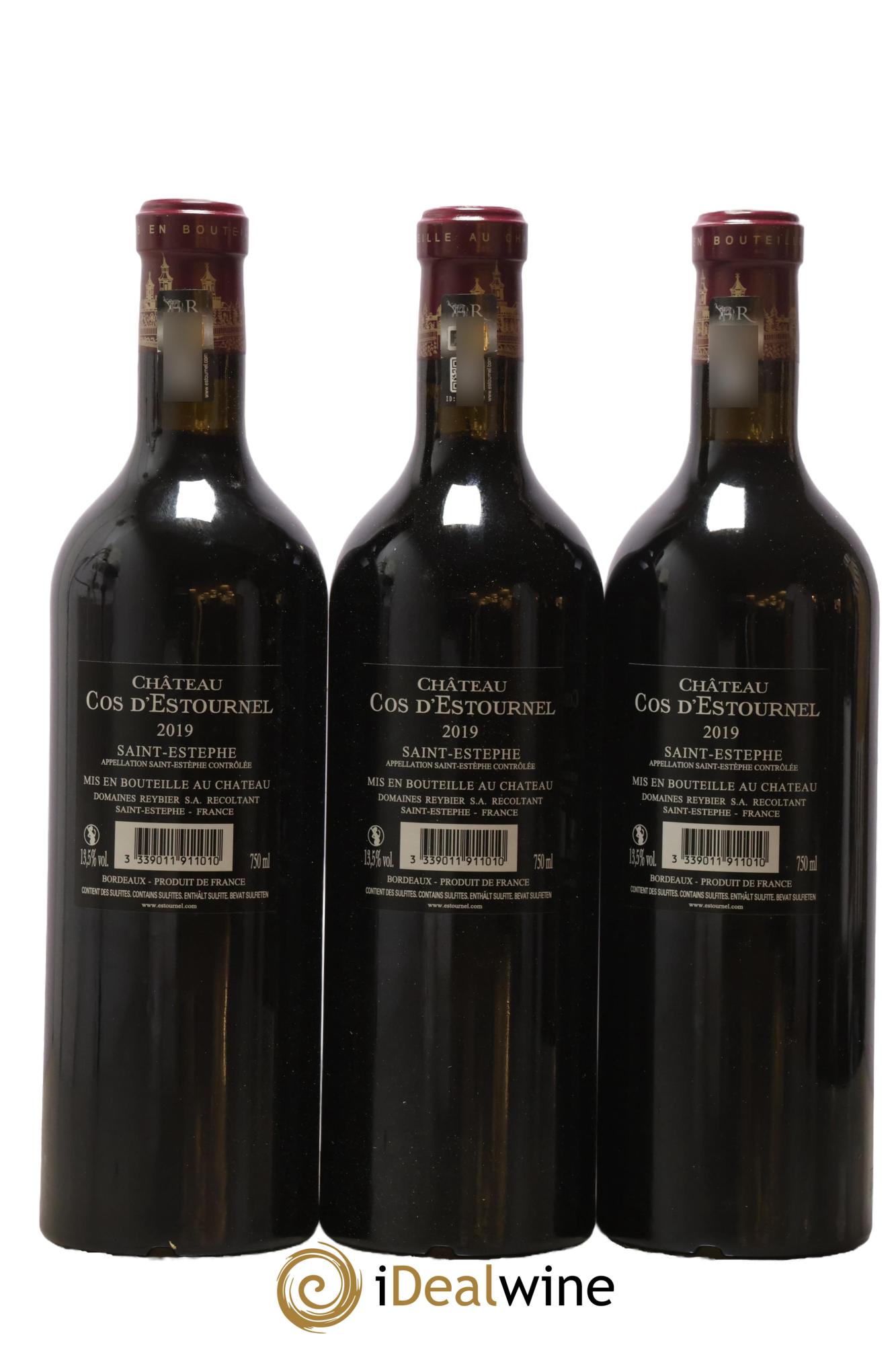 Cos d'Estournel 2ème Grand Cru Classé 2019 - Lot of 3 bottles - 1
