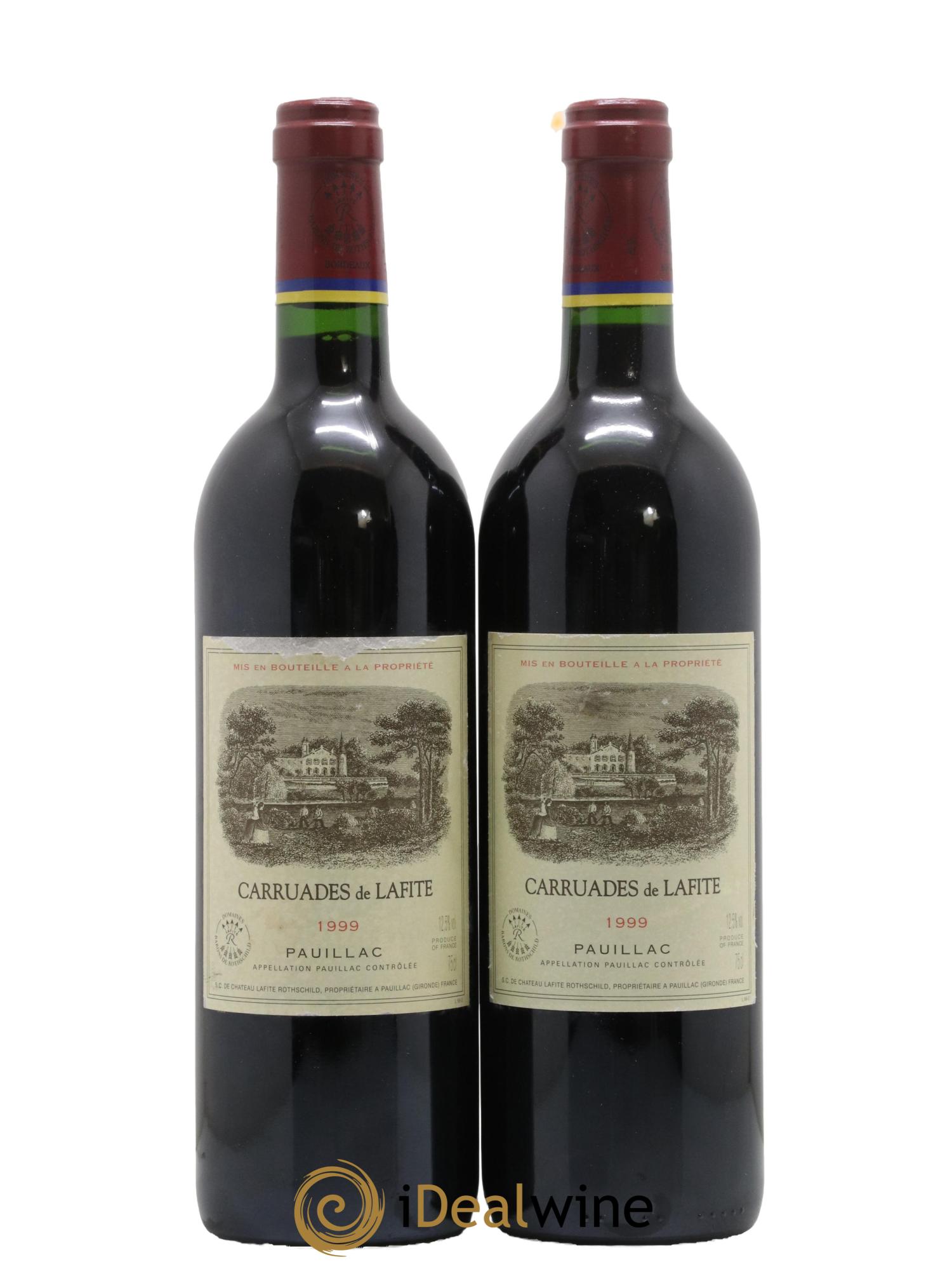 Carruades de Lafite Rothschild Second Vin 1999 - Lot de 2 bouteilles - 0