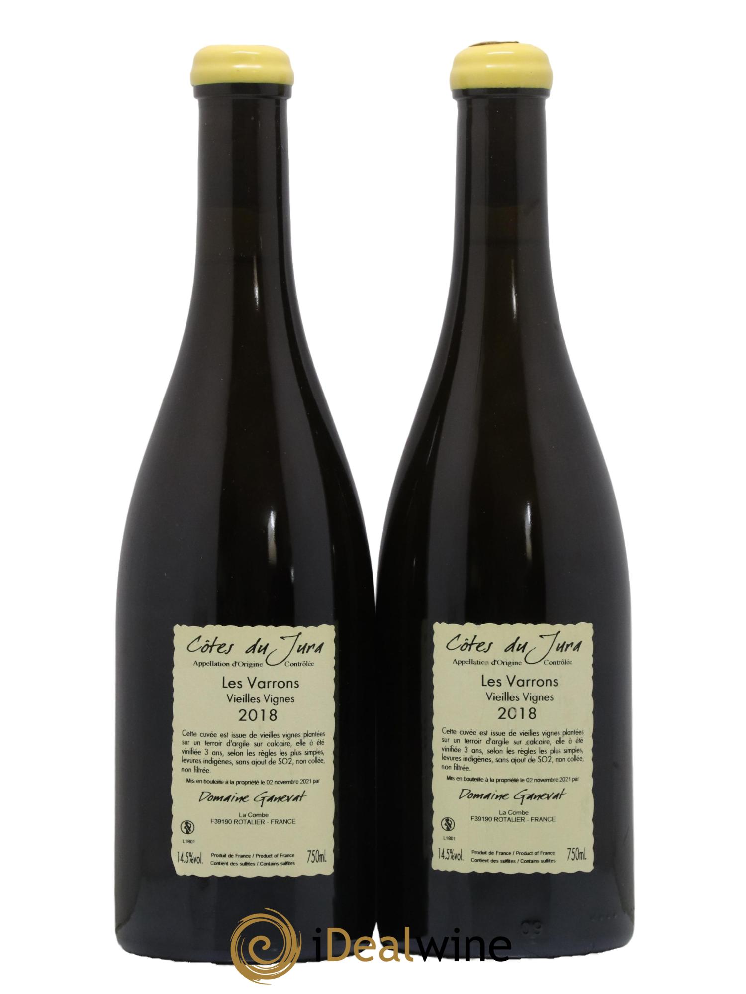 Côtes du Jura Les Varrons Vieilles Vignes Jean-François Ganevat (Domaine) 2018 - Lot de 2 bouteilles - 1