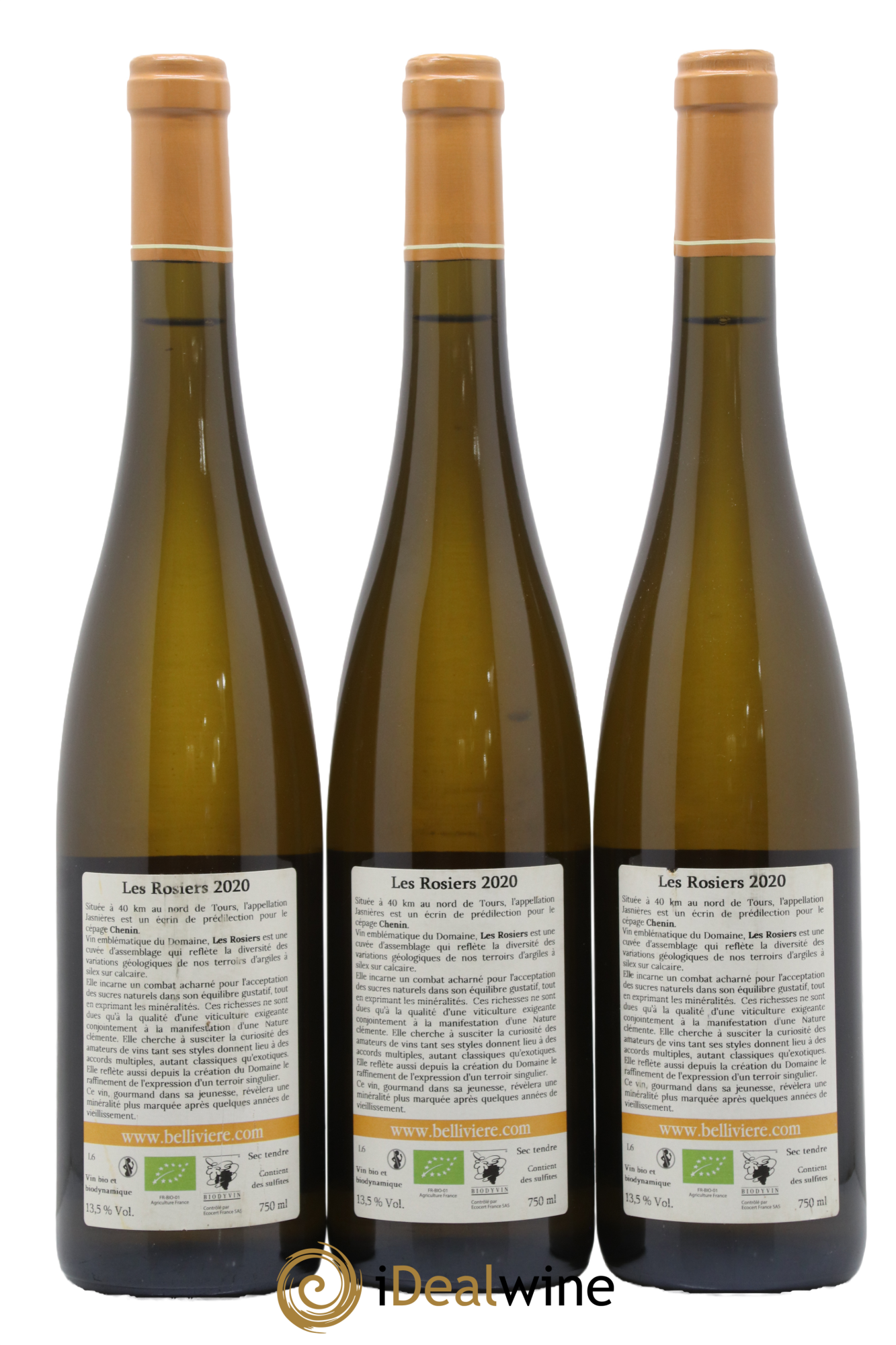Jasnières Les Rosiers Domaine de Bellivière 2020 - Lot de 3 bouteilles - 1
