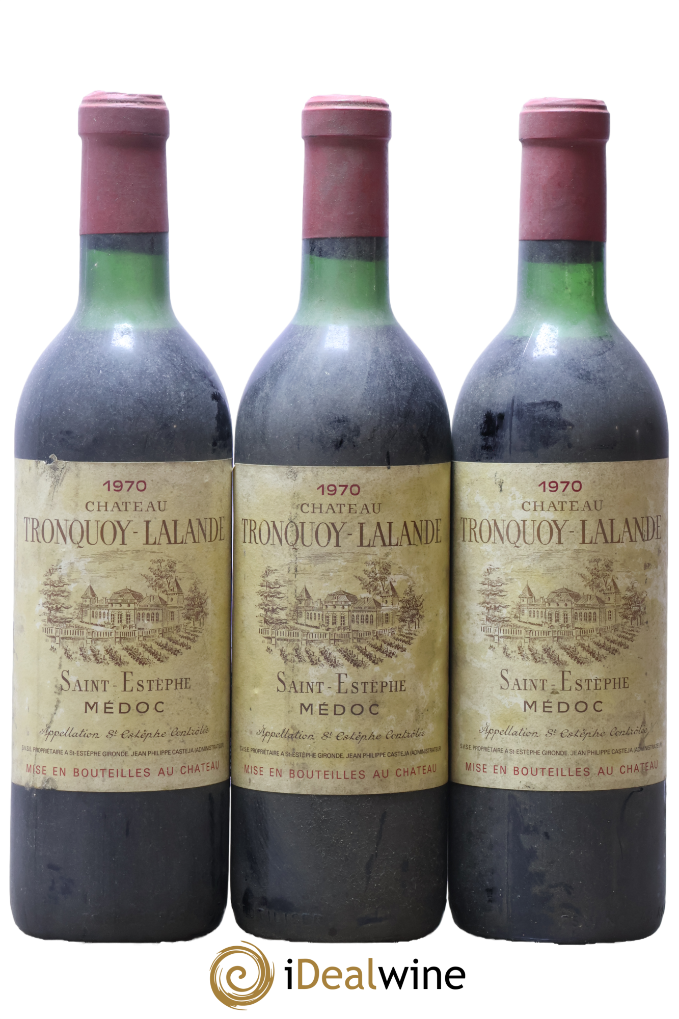 Château Tronquoy Lalande 1970 - Lotto di 3 bottiglie - 0