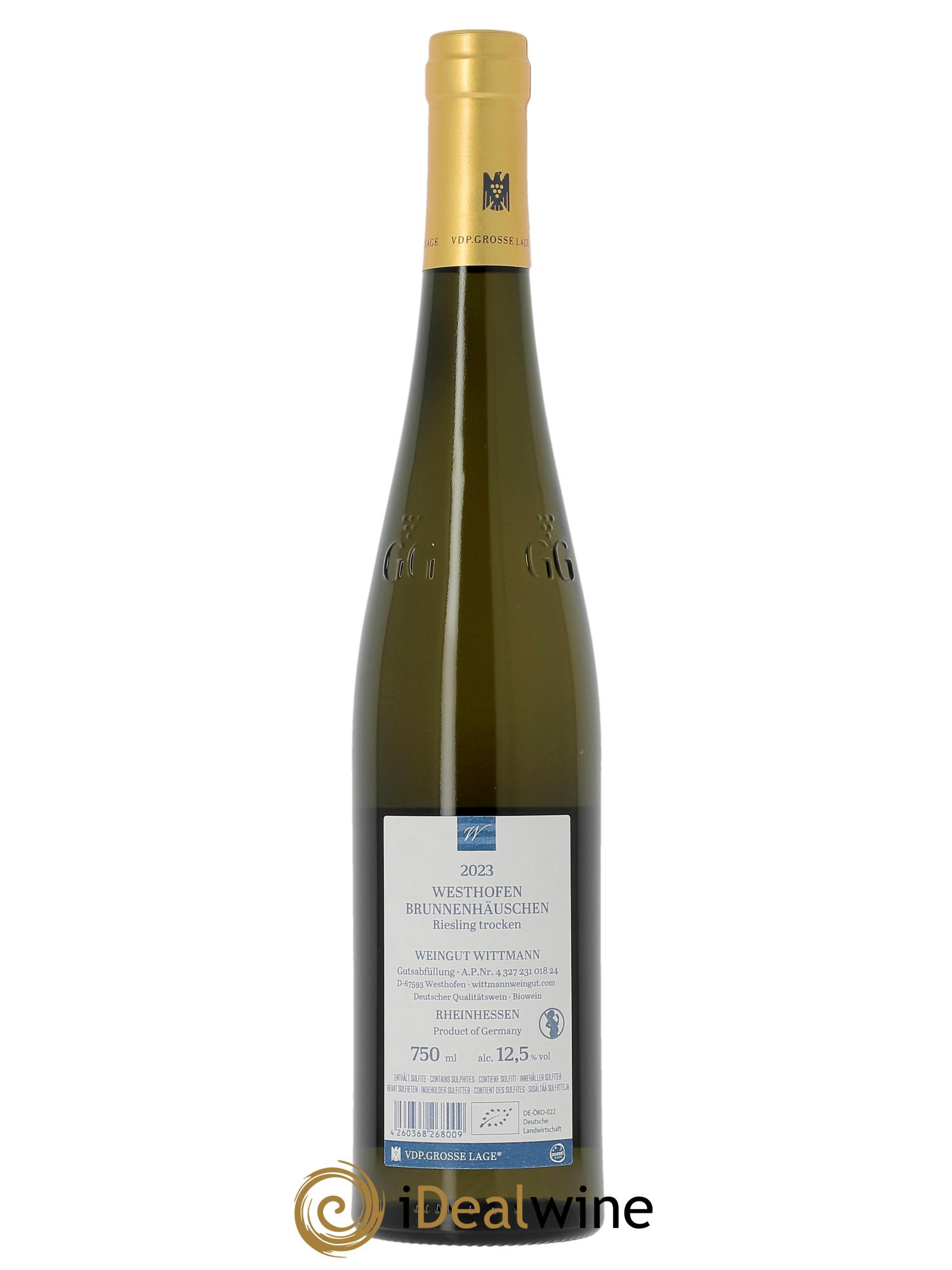 Riesling Wittmann GG Westhofen Brunnenhäuschen Riesling  2023 - Lot de 1 bouteille - 1