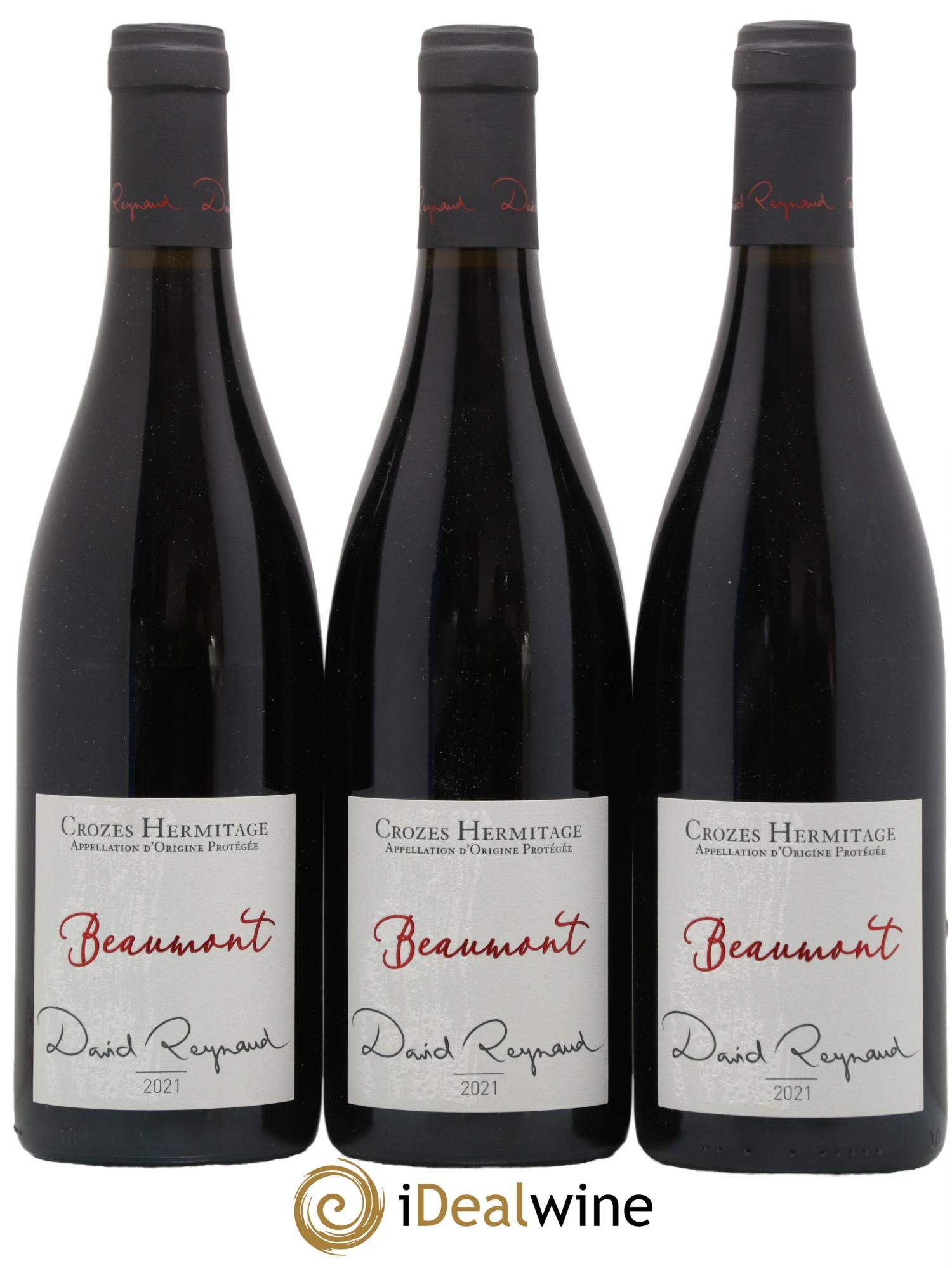 Crozes-Hermitage Beaumont David Reynaud 2021 - Lot de 3 bouteilles - 0