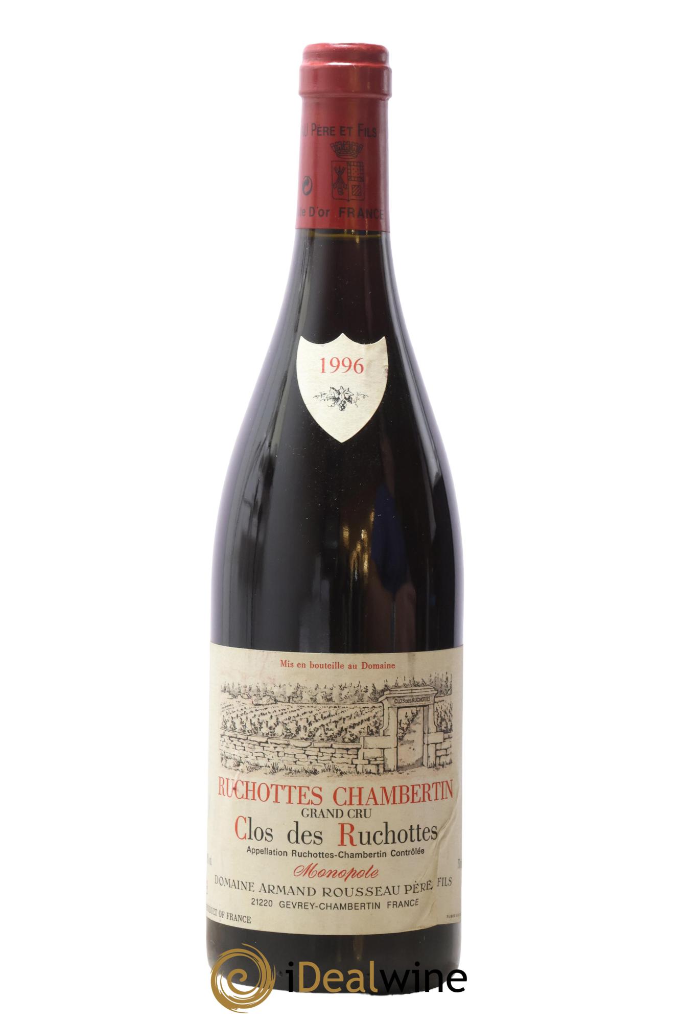 Ruchottes-Chambertin Grand Cru Clos des Ruchottes Armand Rousseau (Domaine) 1996 - Lot of 1 bottle - 0