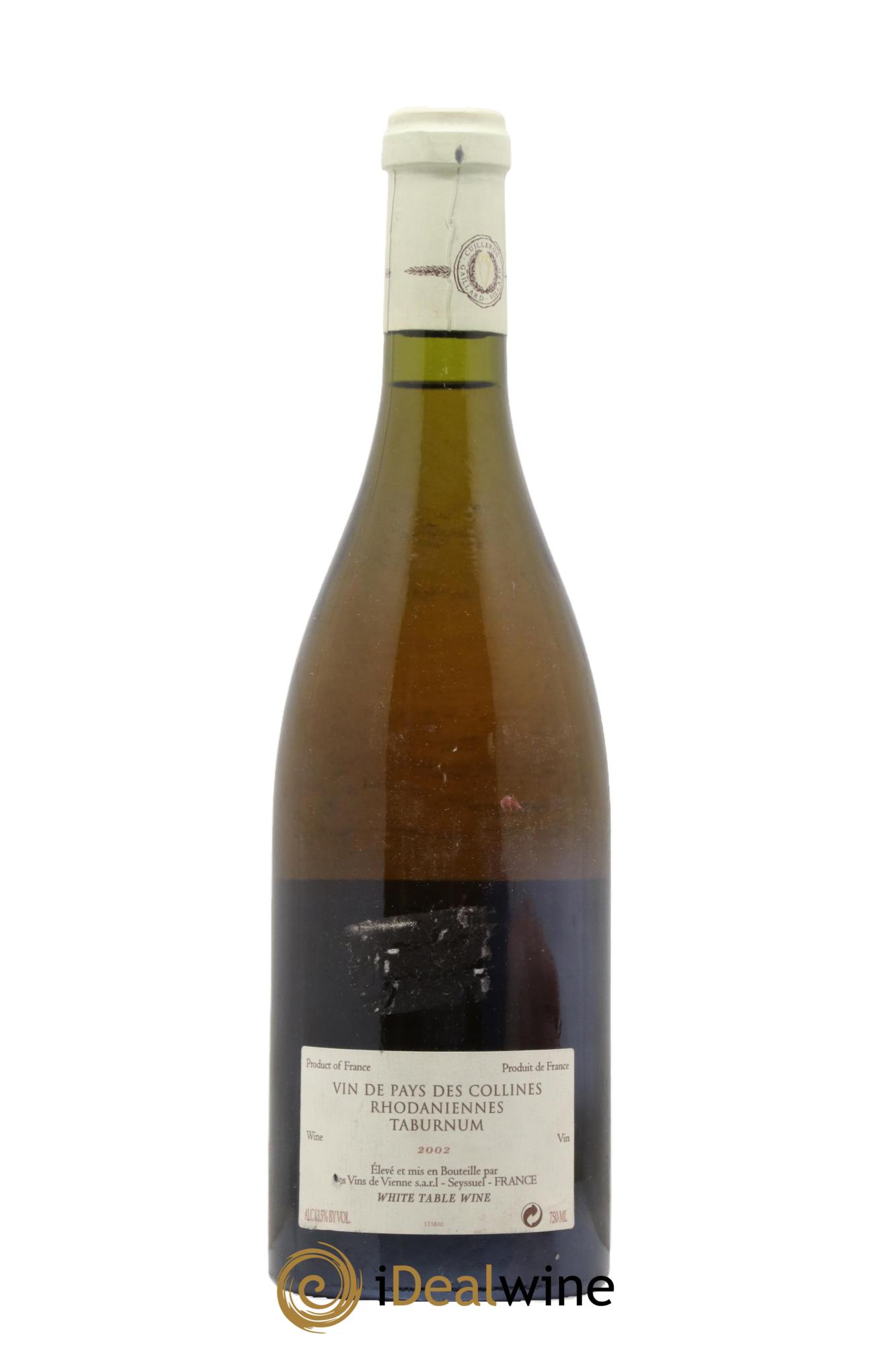 IGP Collines Rhodaniennes Taburnum Les Vins de Vienne 2002 - Lot of 1 bottle - 1