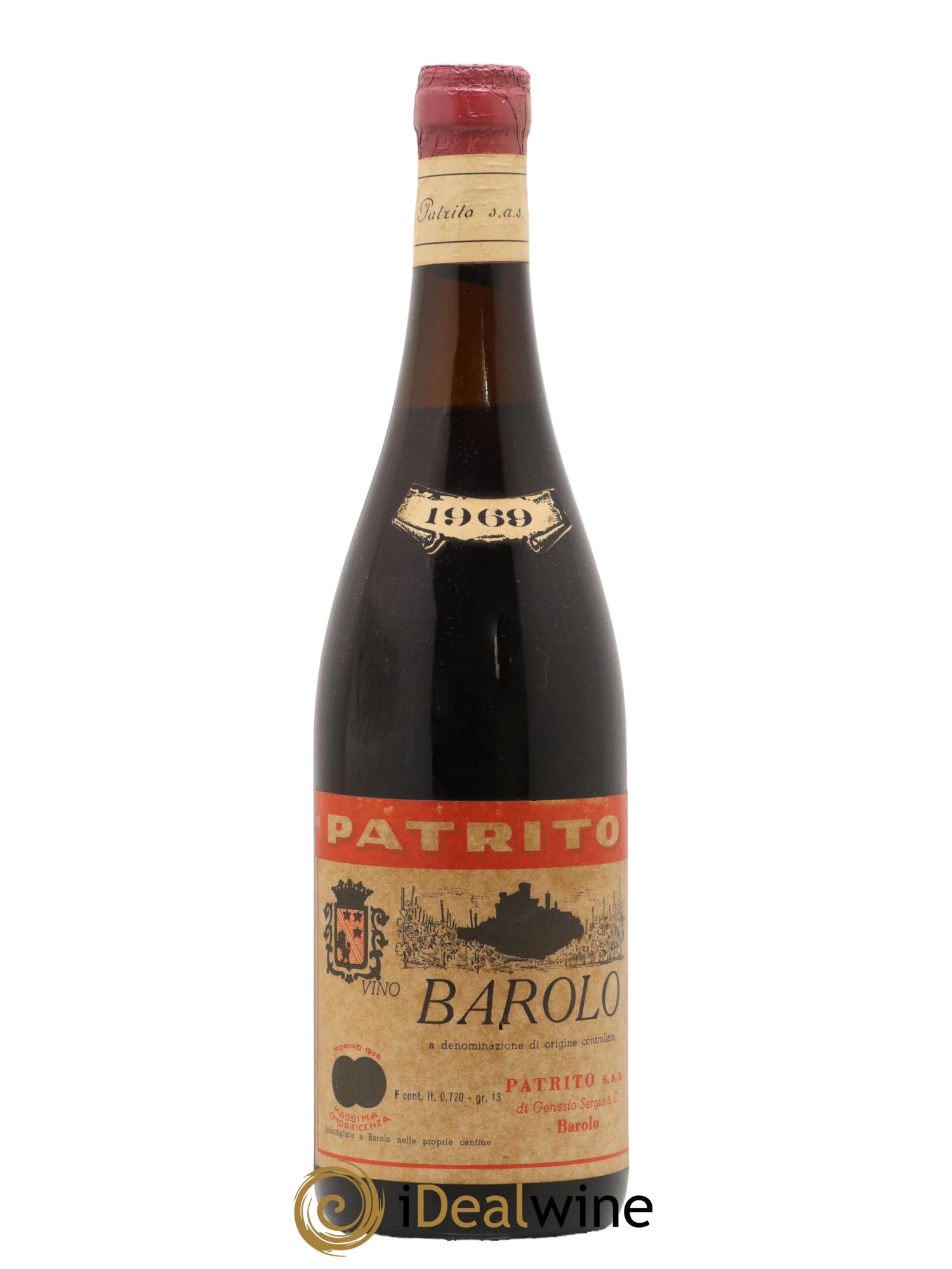 Barolo Patrito 1969 - Posten von 1 Flasche - 0