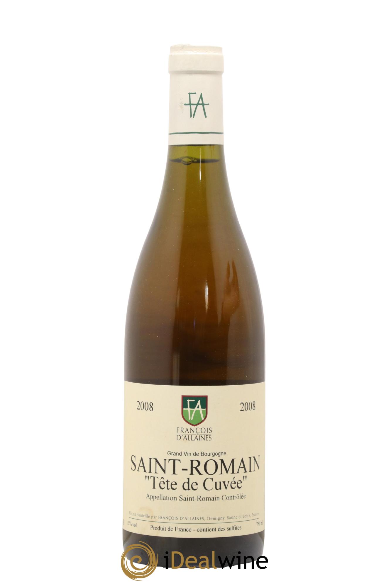 Saint-Romain Tête de Cuvée François D'Allaines 2008 - Lot de 1 bouteille - 0