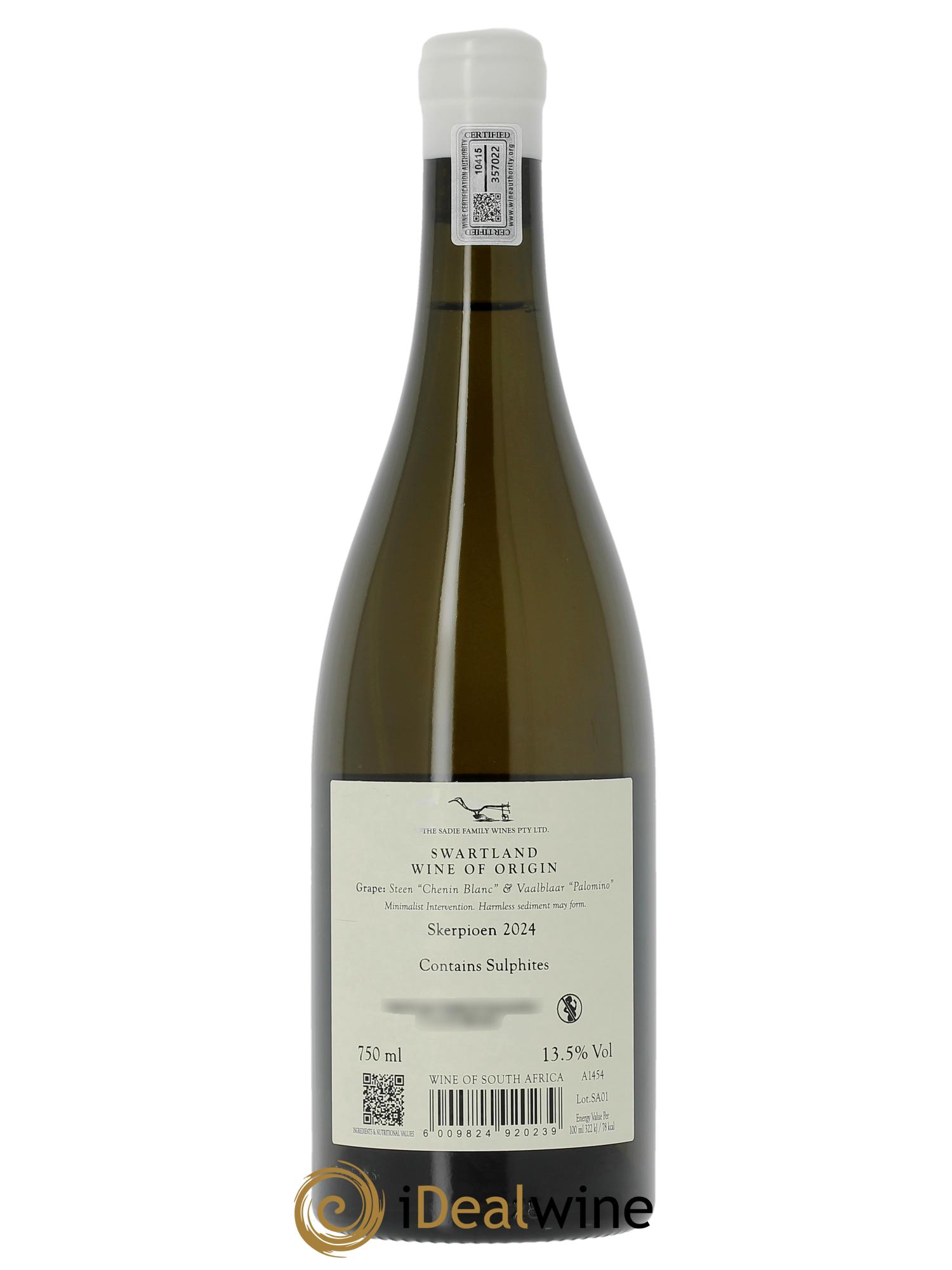 Swartland The Sadie Family WO Skerpioen 2024 - Lot de 1 bouteille - 1