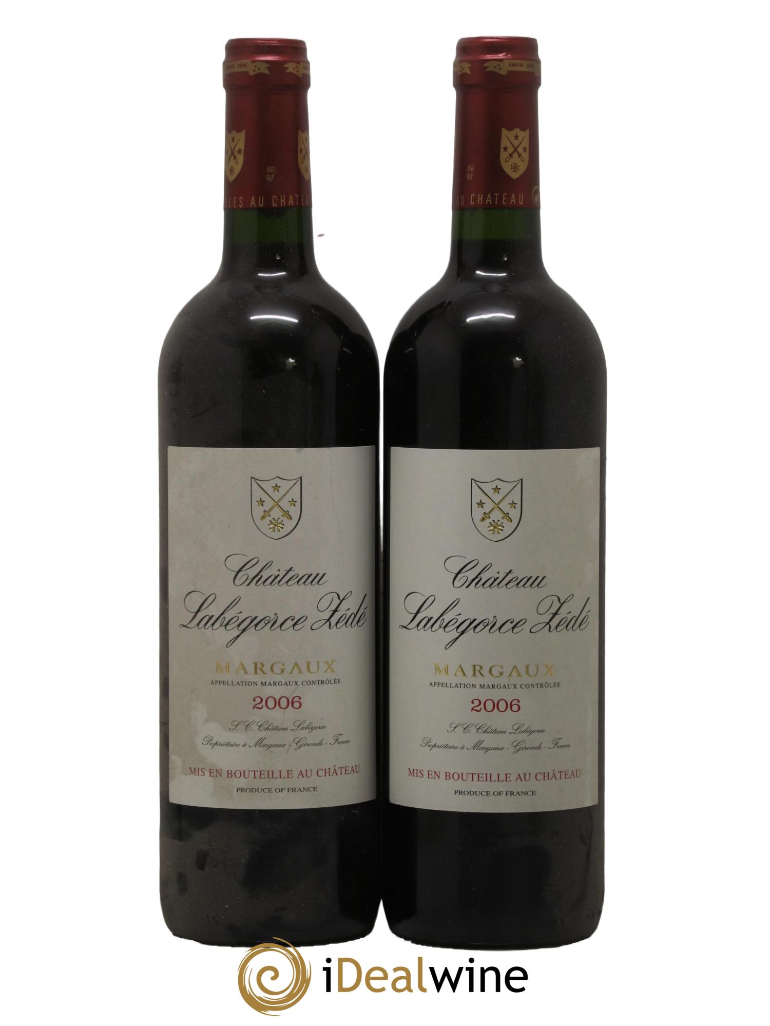 Château Labegorce Zédé Cru Bourgeois 2006 - Lot de 2 bouteilles - 0