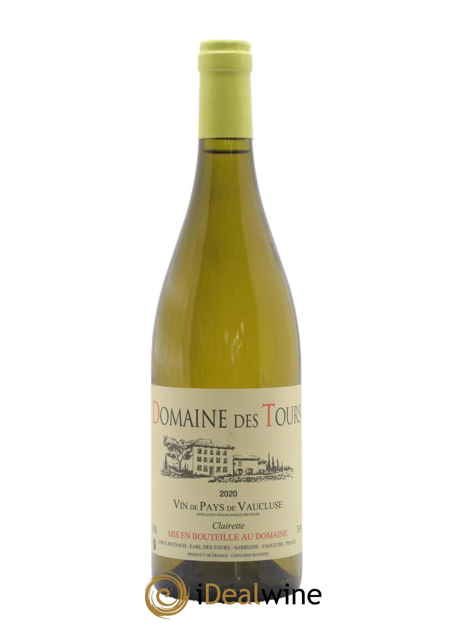 IGP Vaucluse (Vin de Pays de Vaucluse) Domaine des Tours Clairette Emmanuel Reynaud 2020 - Lotto di 1 bottiglia - 0