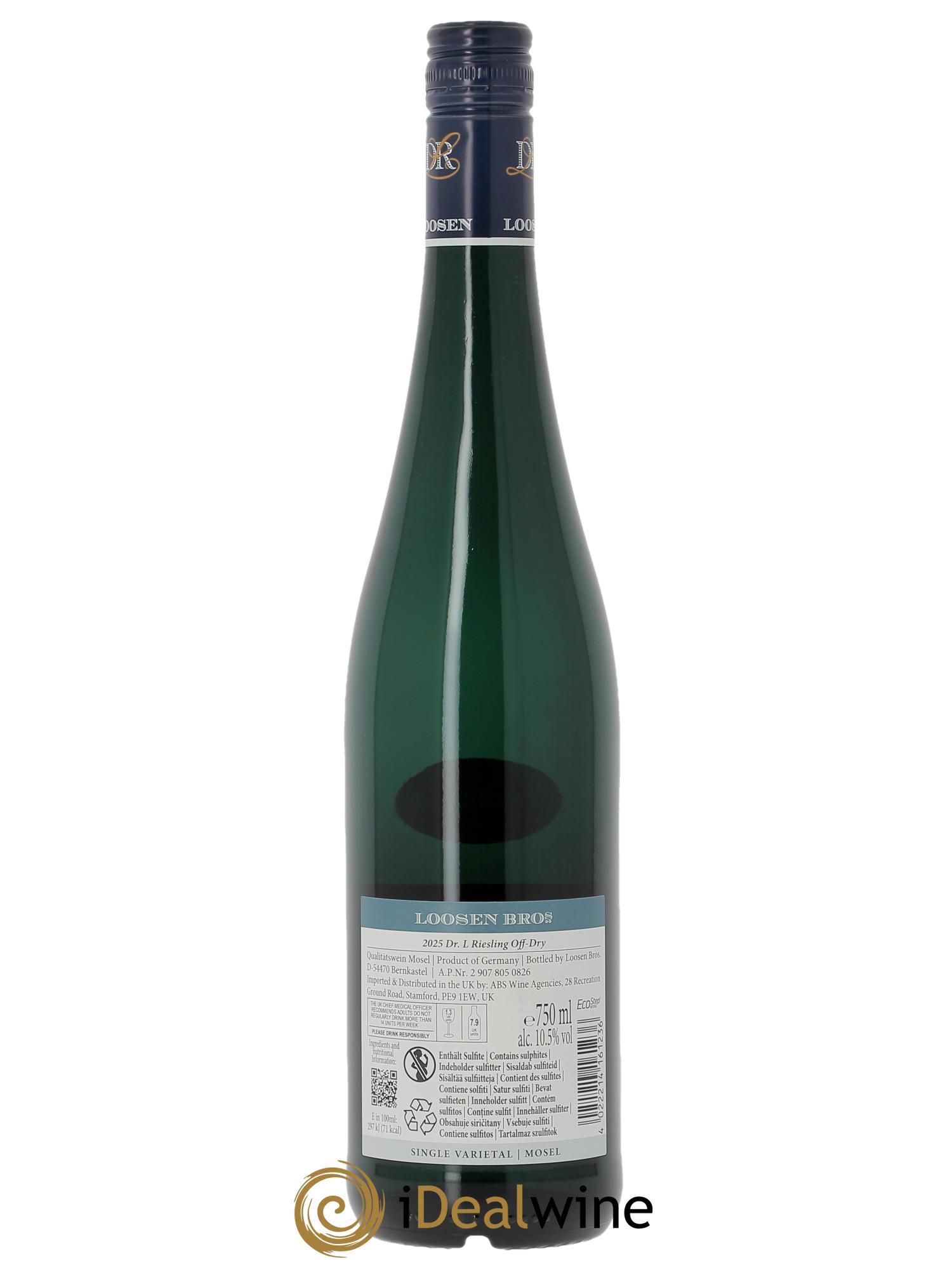Riesling Dr. Loosen Qualitatswein Feinherb 2025 - Lote de 1 botella - 1