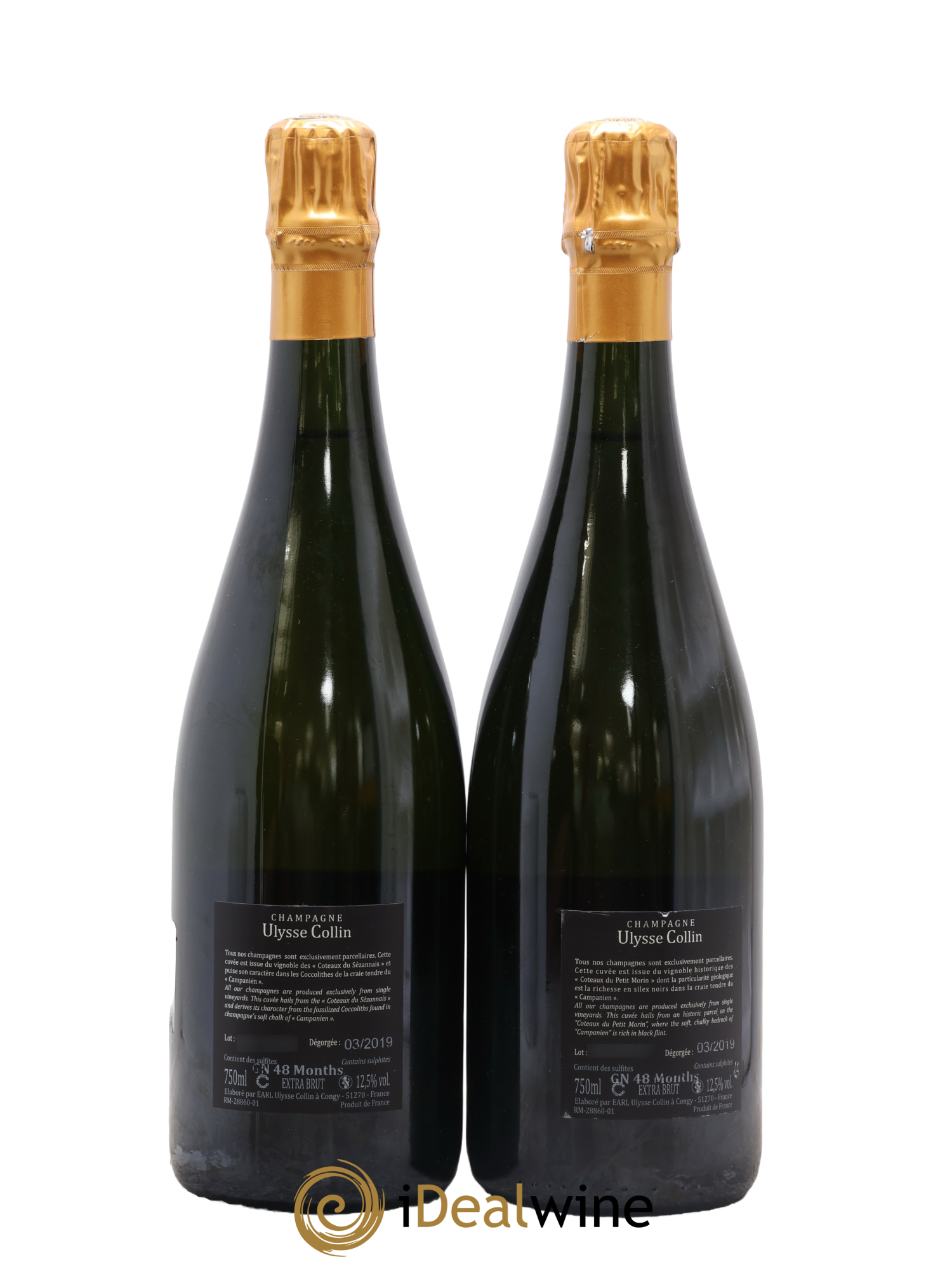 Les Enfers Blanc de Blancs Extra-Brut Ulysse Collin - Posten von 2 Flaschen - 1