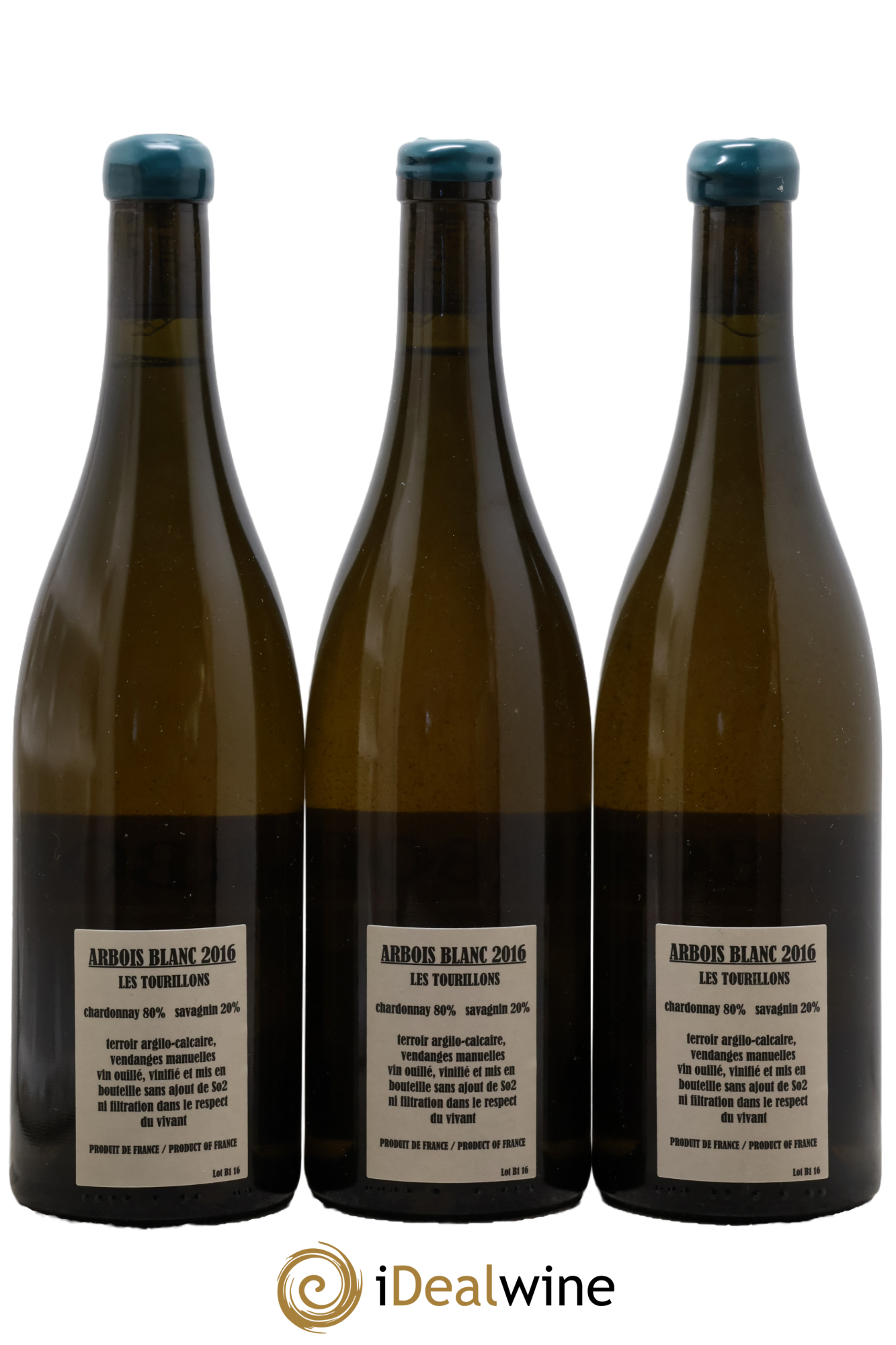 Arbois Chardonnay Savagnin Les Tourillons Adeline Houillon & Renaud Bruyère 2016 - Lot de 3 bouteilles - 1
