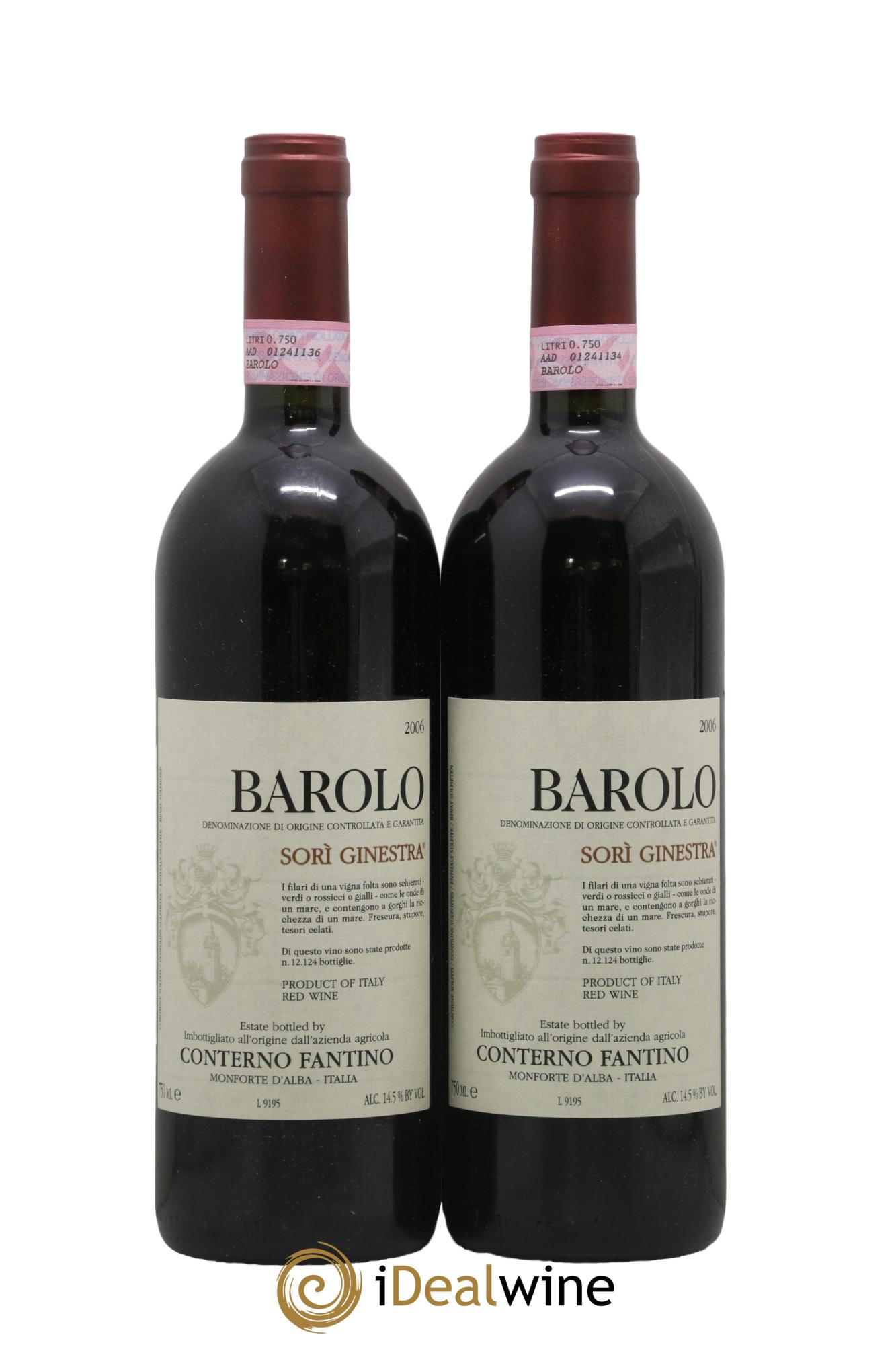 Barolo DOCG Sori Ginestra Conterno Fantino 2006 - Lotto di 2 bottiglie - 0