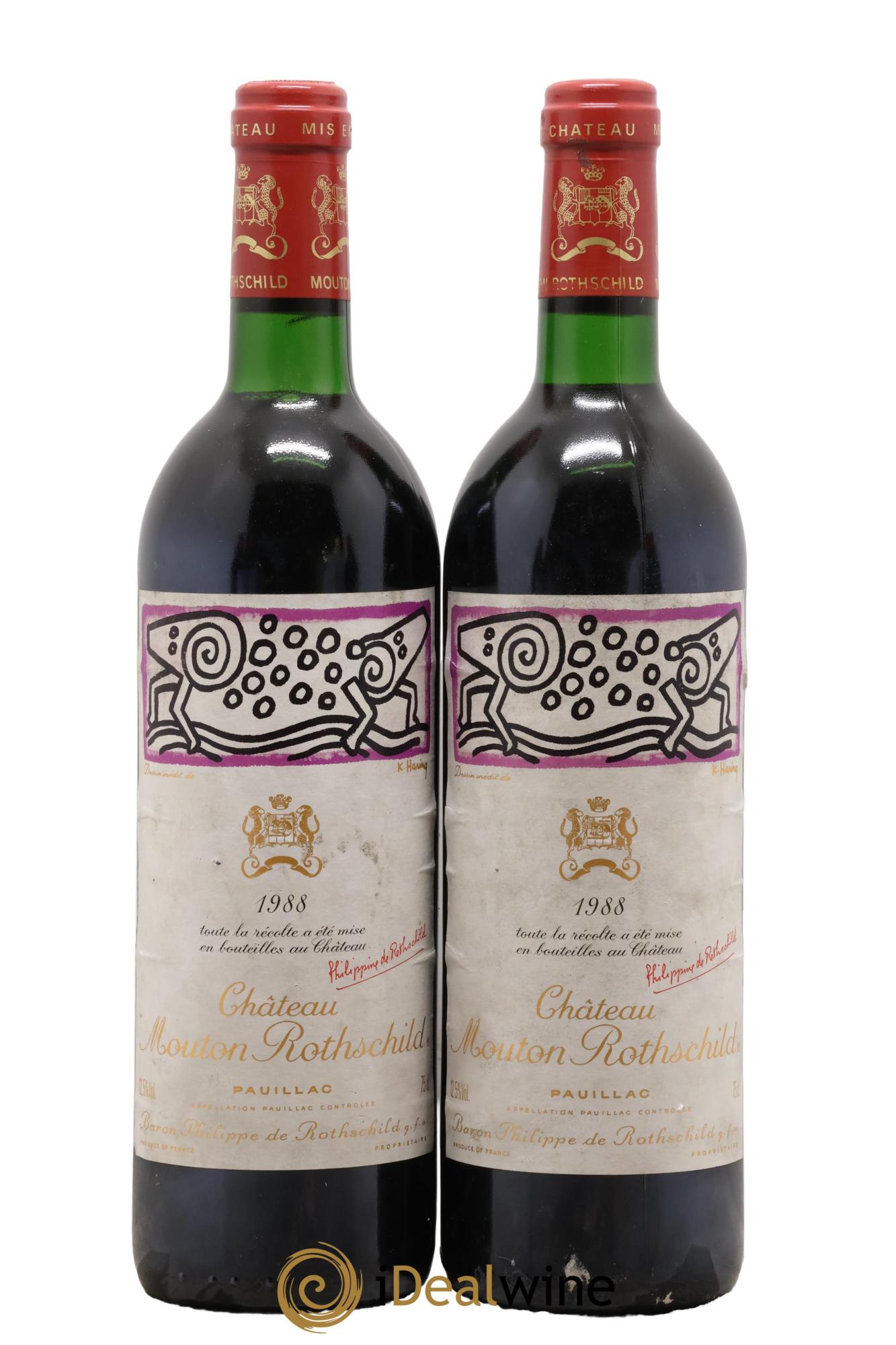 Château Mouton Rothschild 1er Grand Cru Classé 1988 - Posten von 2 Flaschen - 0