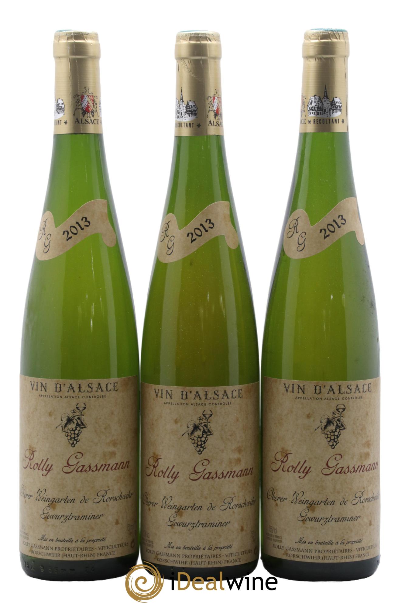 Alsace Gewürztraminer Oberer Weingarten De Rorschwihr Rolly-Gassmann 2013 - Lotto di 3 bottiglie - 0