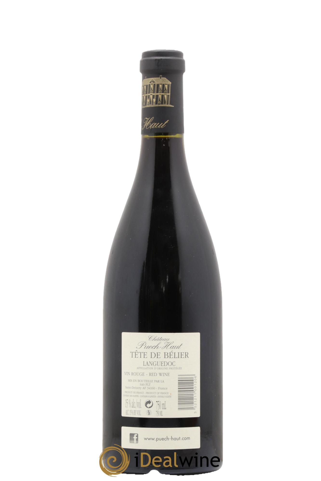 Languedoc Château Puech-Haut Tête de Bélier Gérard Bru 2017 - Lot de 1 bouteille - 1