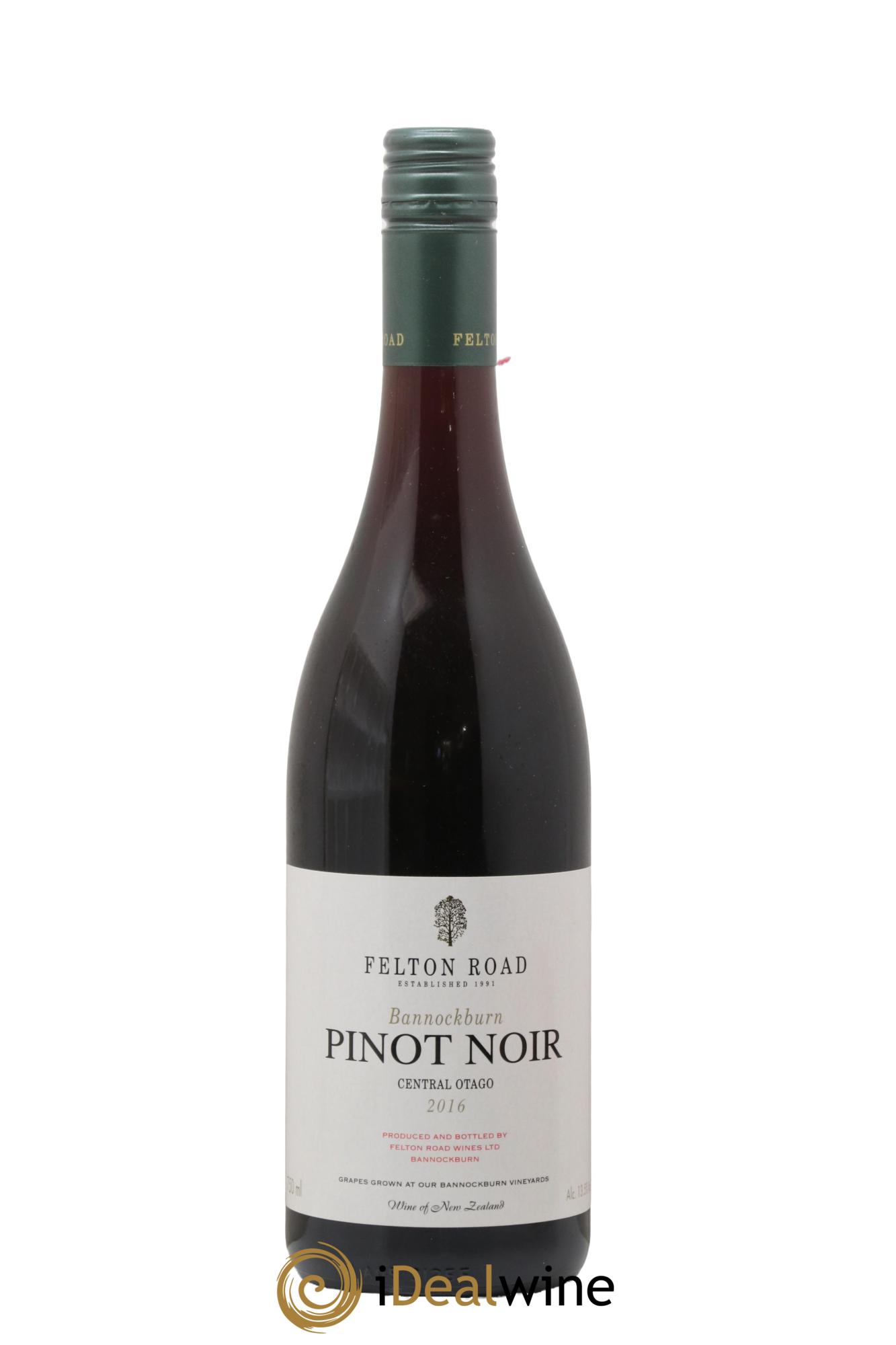 Central Otago Felton Road Bannockburn Pinot Noir 2016 - Lot de 1 bouteille - 0