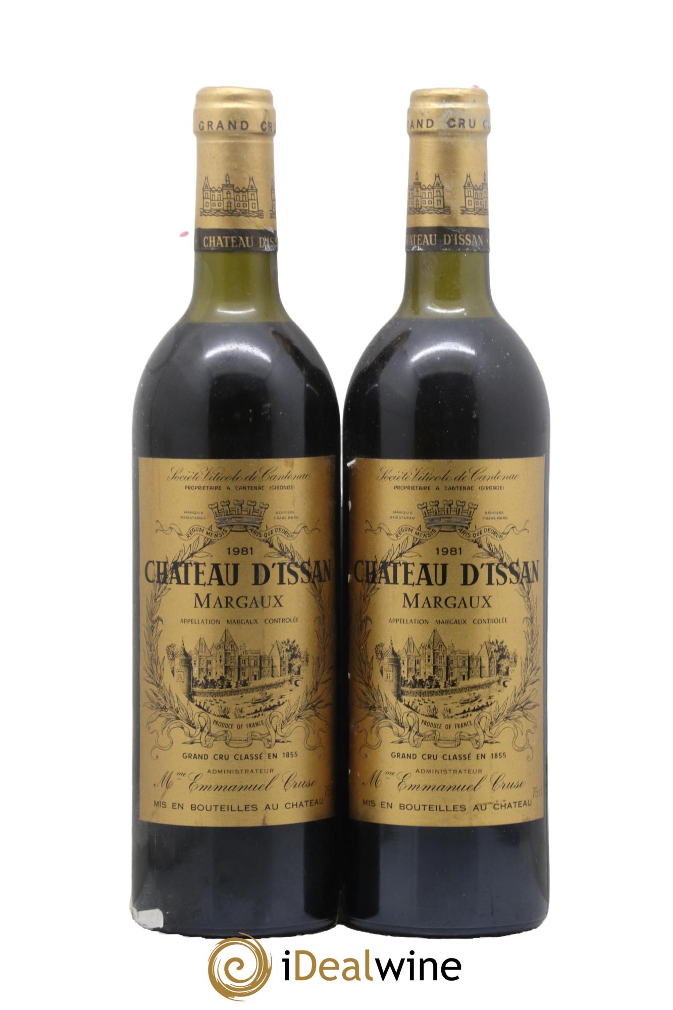 Château d'Issan 3ème Grand Cru Classé 1981 - Lot of 2 bottles - 0
