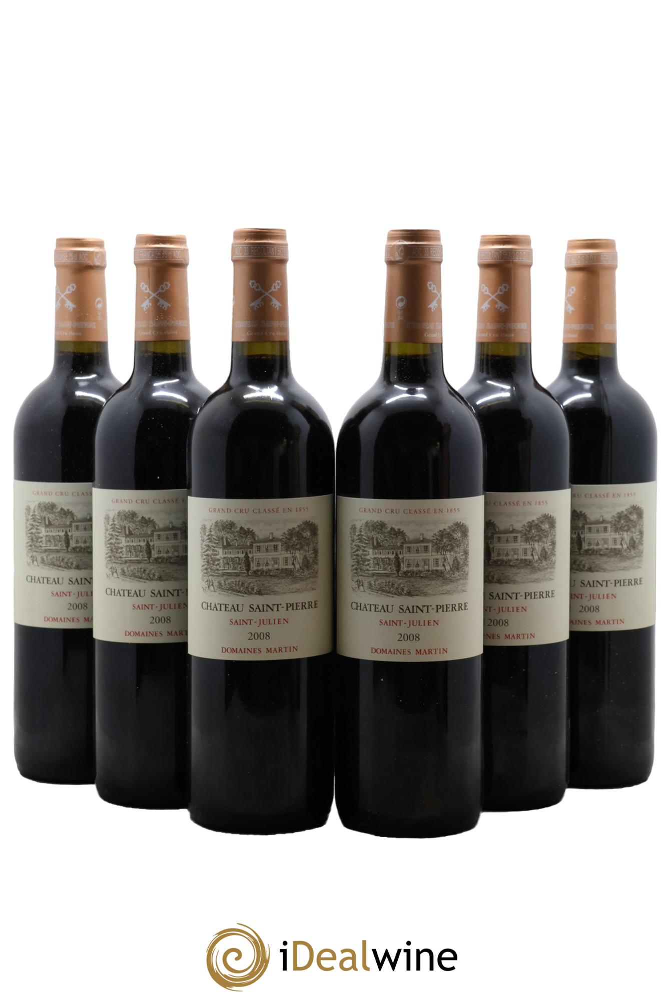 Château Saint-Pierre 4ème Grand Cru Classé 2008 - Lot of 6 bottles - 0