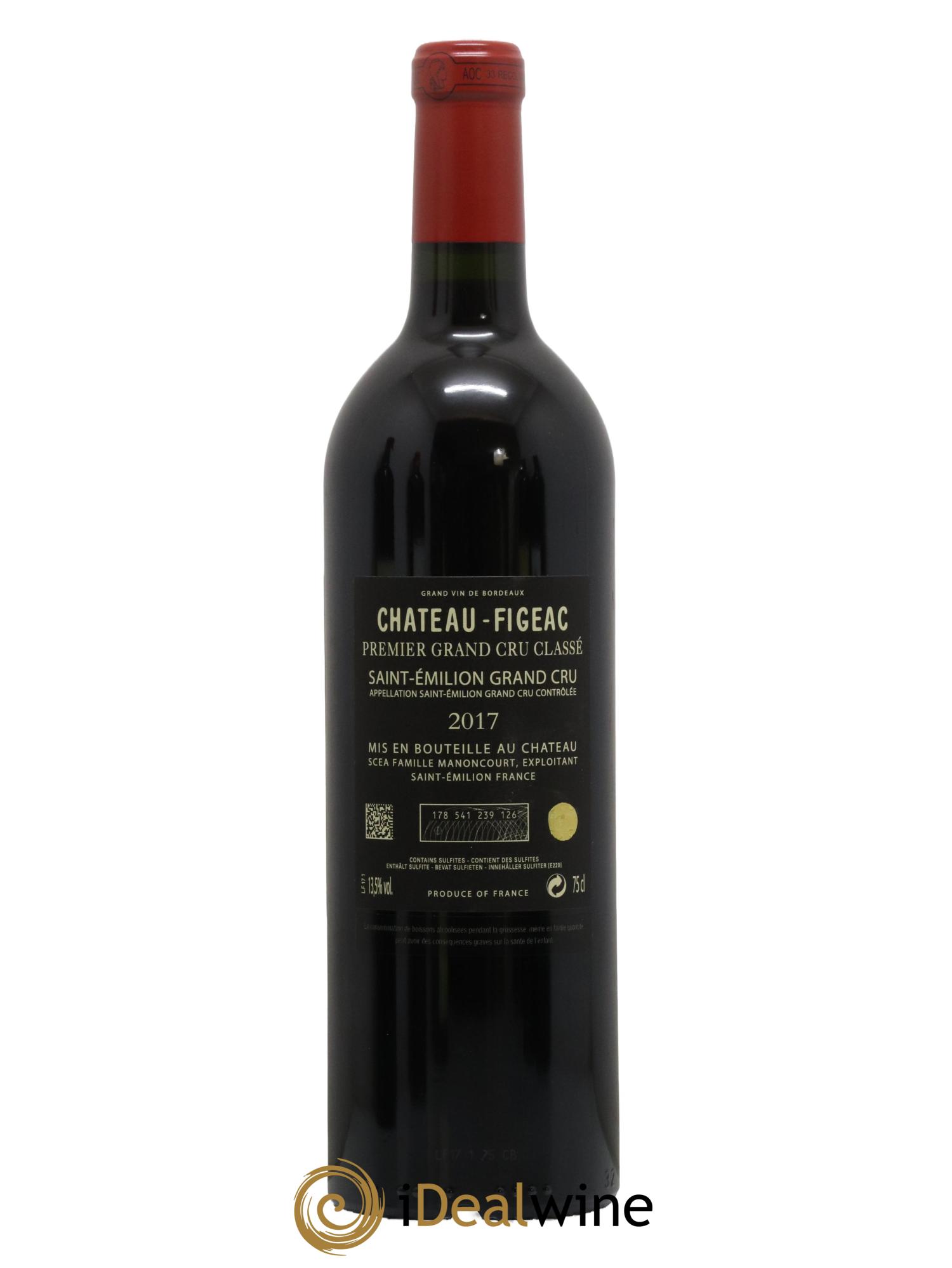 Château Figeac 1er Grand Cru Classé A 2017 - Lot de 1 bouteille - 1