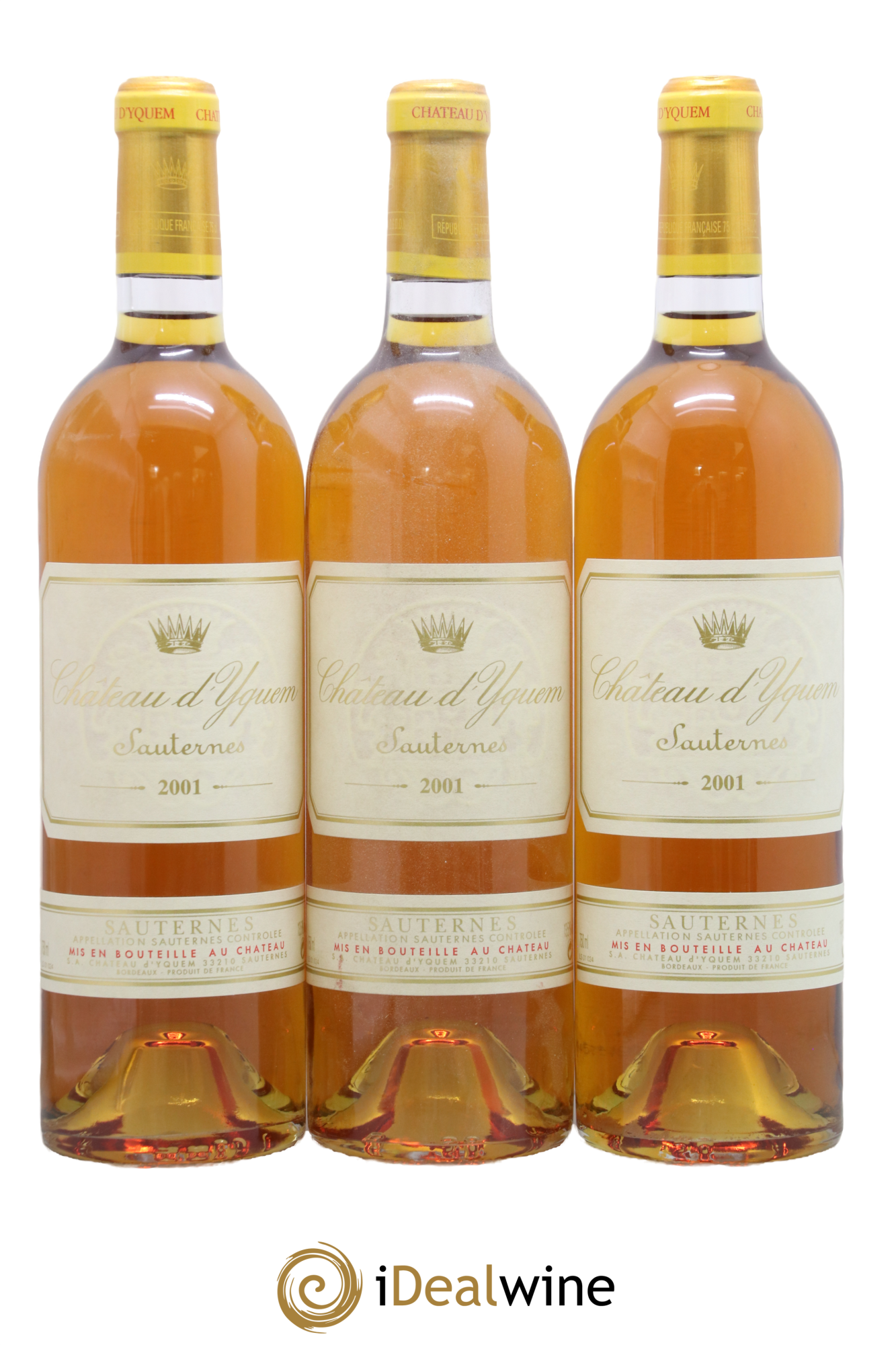 Château d' Yquem 1er Cru Classé Supérieur 2001 - Lot of 3 bottles - 0