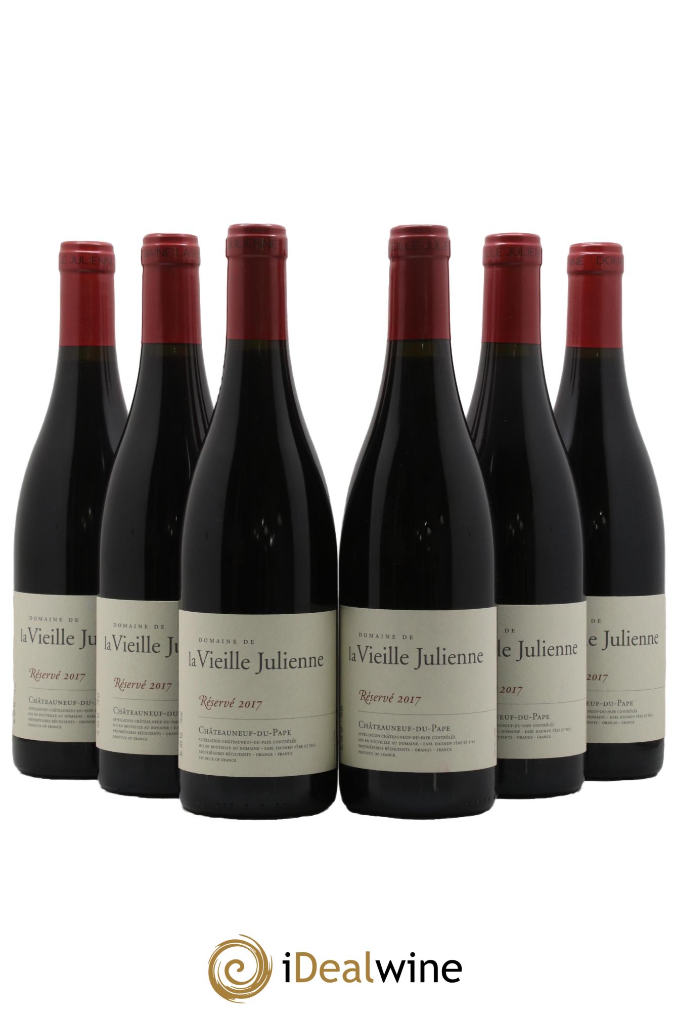 Châteauneuf-du-Pape Vieille Julienne (Domaine de la) Réservé Jean-Paul Daumen  2017 - Lotto di 6 bottiglie - 0