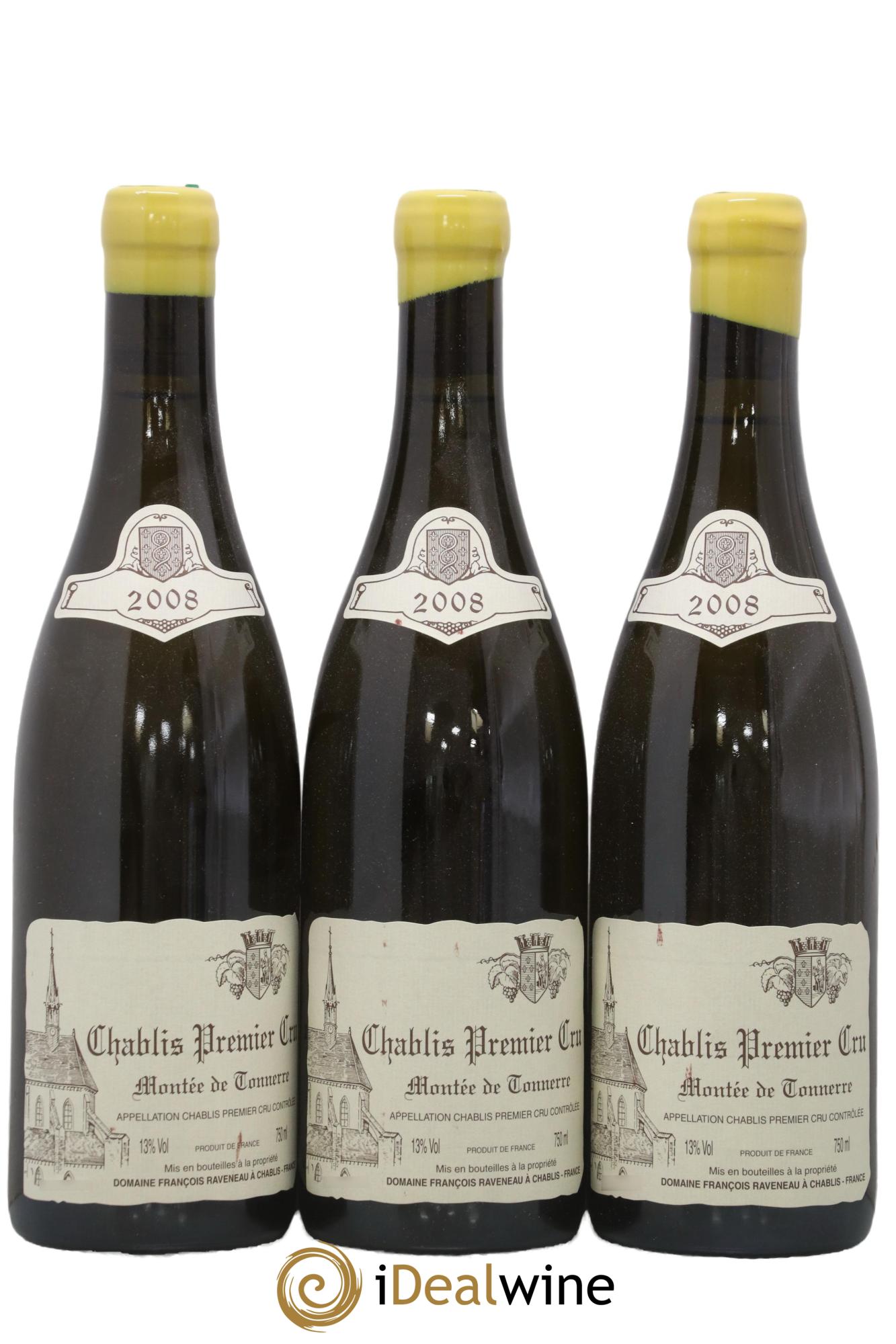 Chablis 1er Cru Montée de Tonnerre Raveneau (Domaine) 2008 - Lot de 3 bouteilles - 0