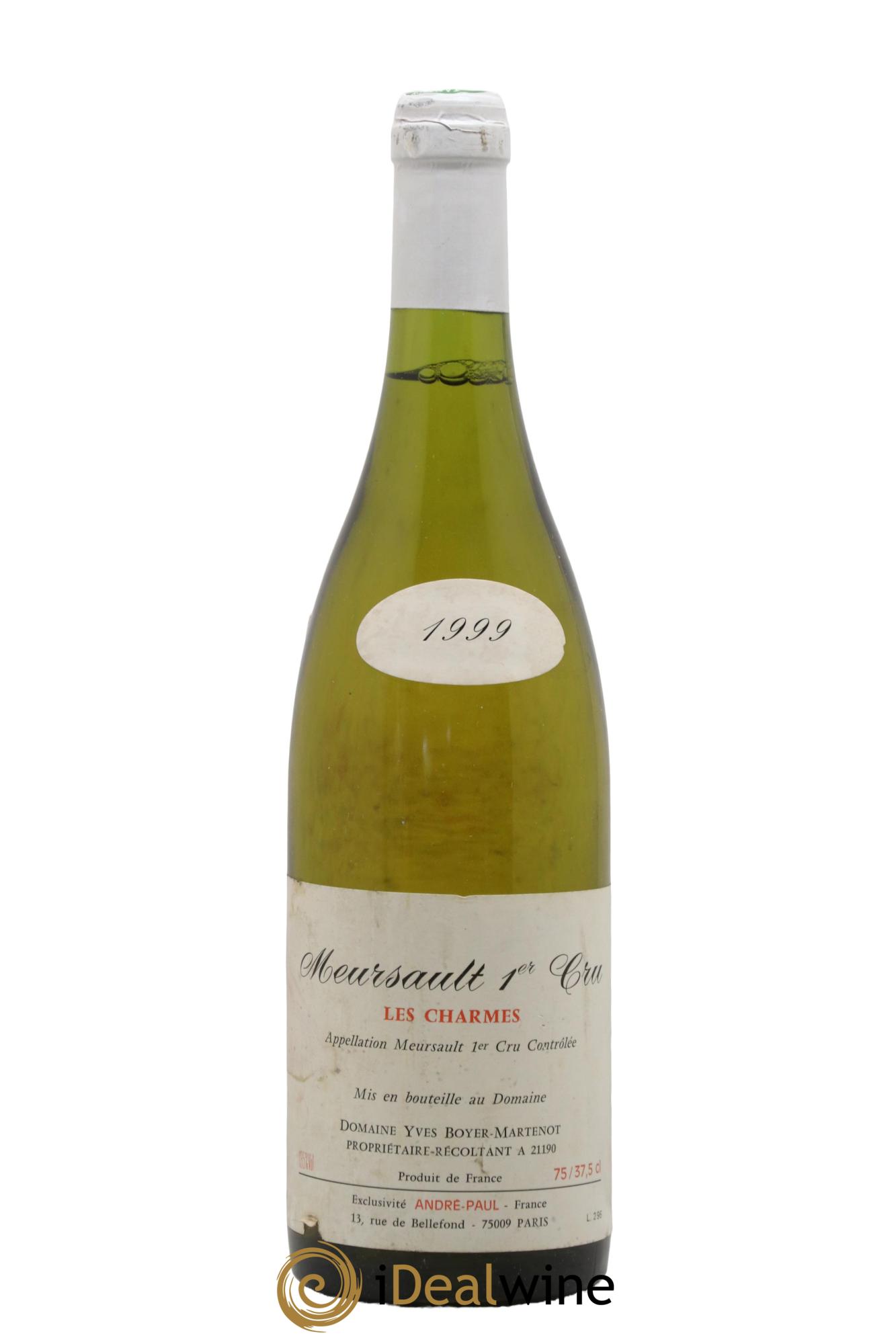 Meursault 1er Cru Charmes Boyer-Martenot 1999 - Lot de 1 bouteille - 0