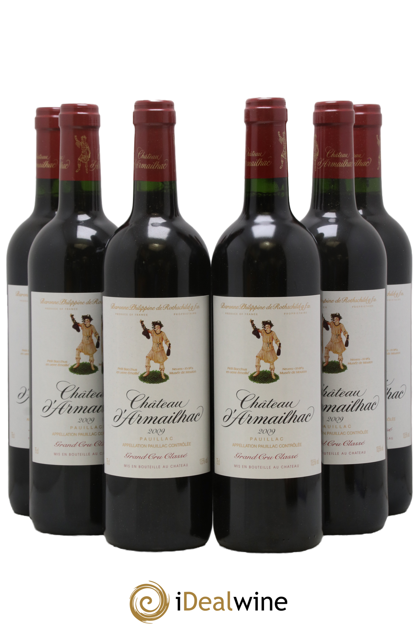Château d' Armailhac - Mouton Baron(ne) Philippe 5ème Grand Cru Classé 2009 - Lot de 6 bouteilles - 0