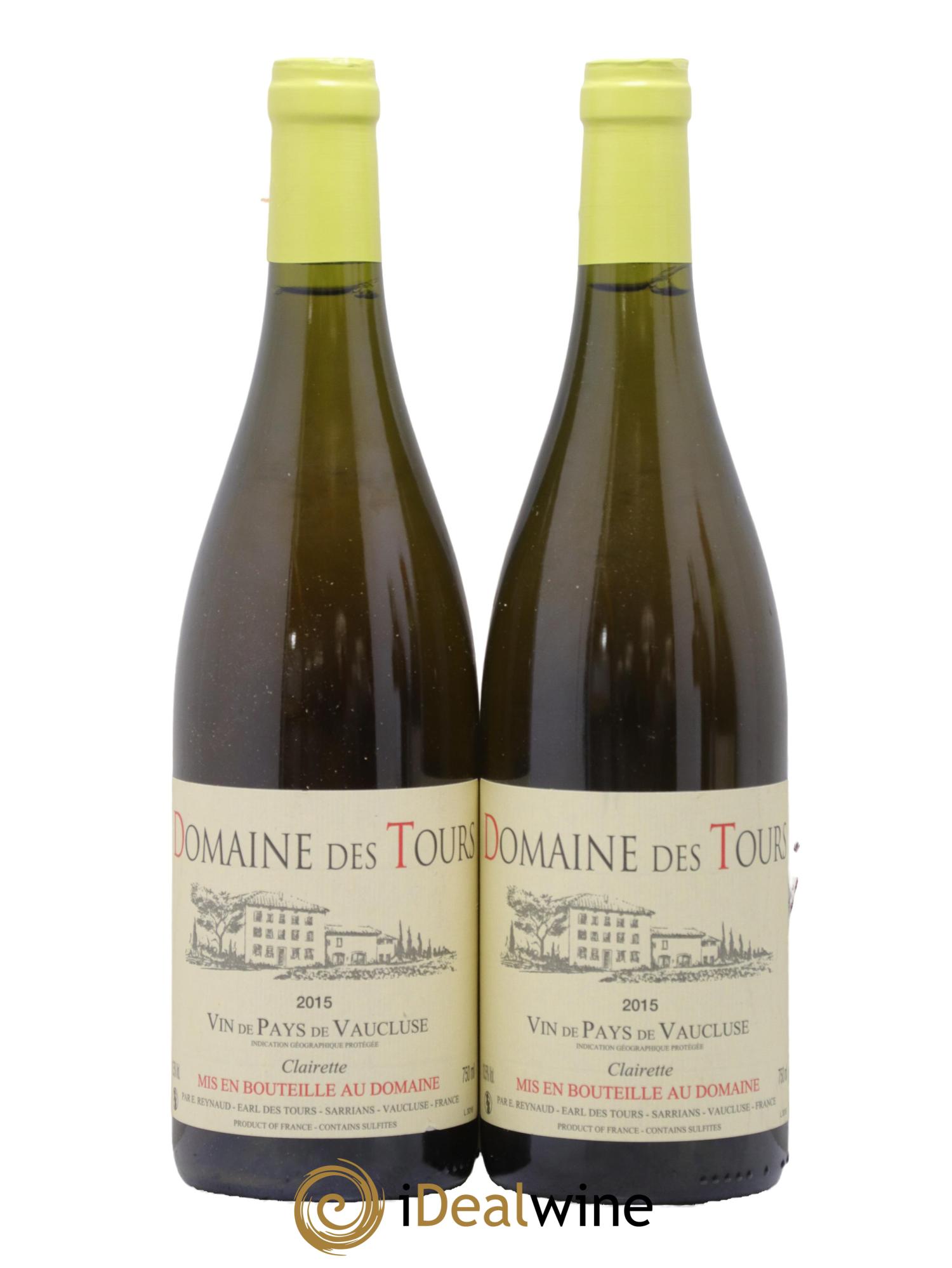 IGP Vaucluse (Vin de Pays de Vaucluse) Domaine des Tours Emmanuel Reynaud 2015 - Lot de 2 bouteilles - 0