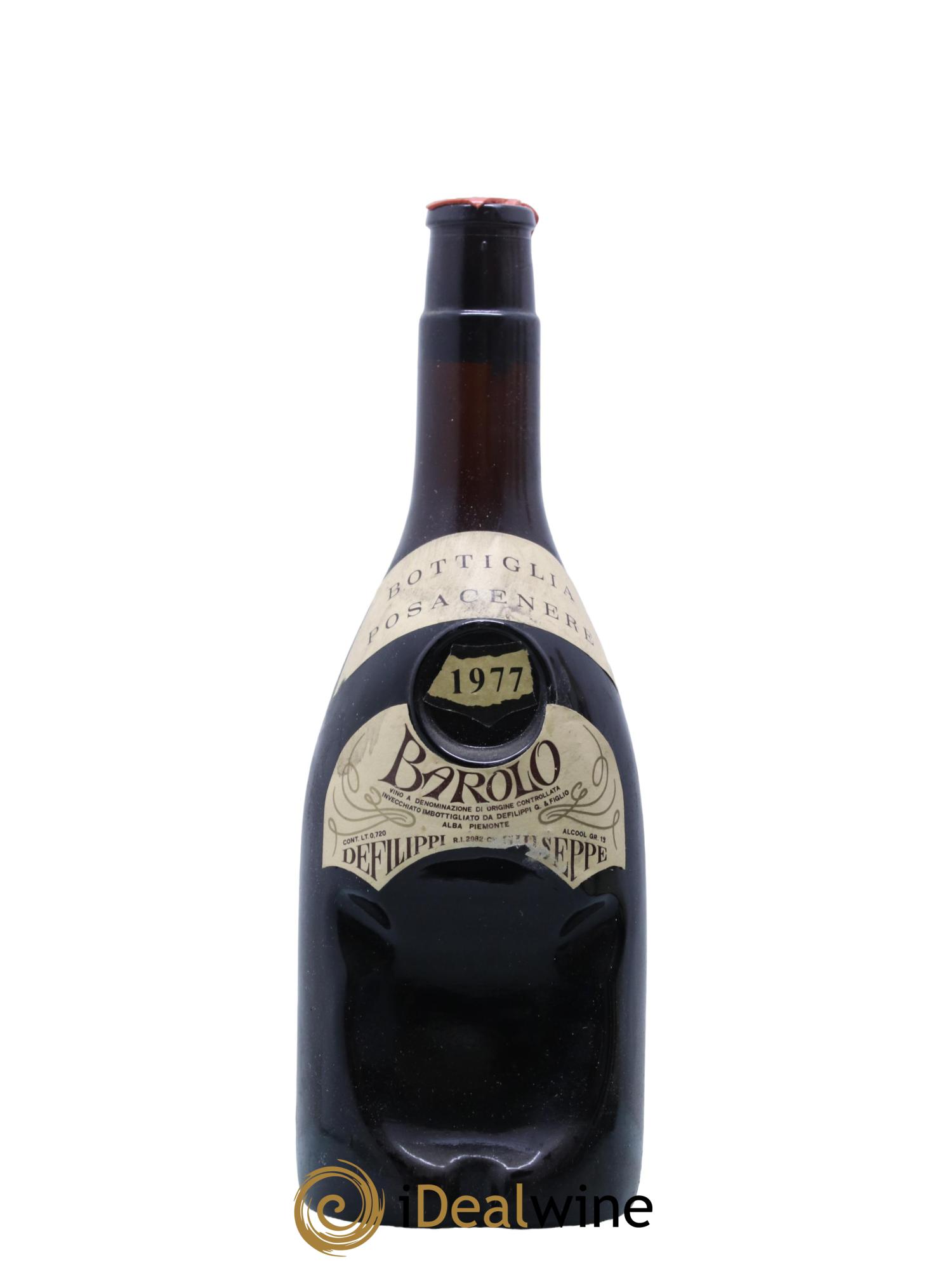 Barolo Bottiglia Posacenere Giuseppe Defilippi 1977 - Lot de 1 bouteille - 0