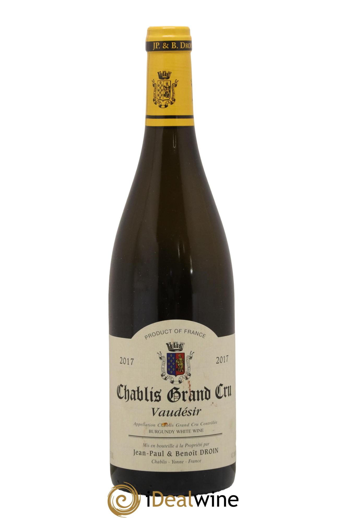 Chablis Grand Cru Vaudésir Jean-Paul & Benoît Droin (Domaine) 2017 - Lot de 1 bouteille - 0