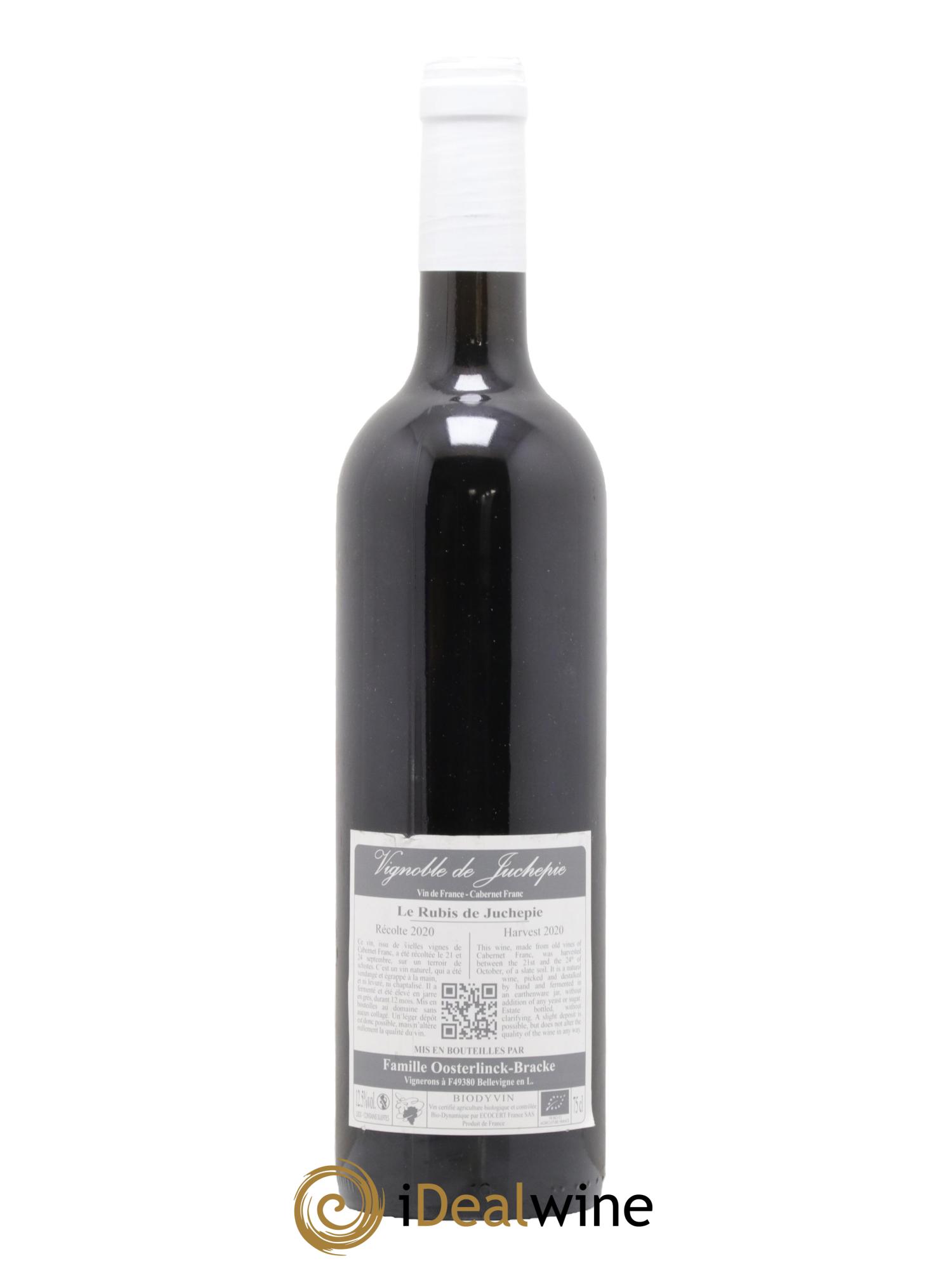 Vin de France Rubis Domaine Juchepie 2020 - Lot de 1 bouteille - 1